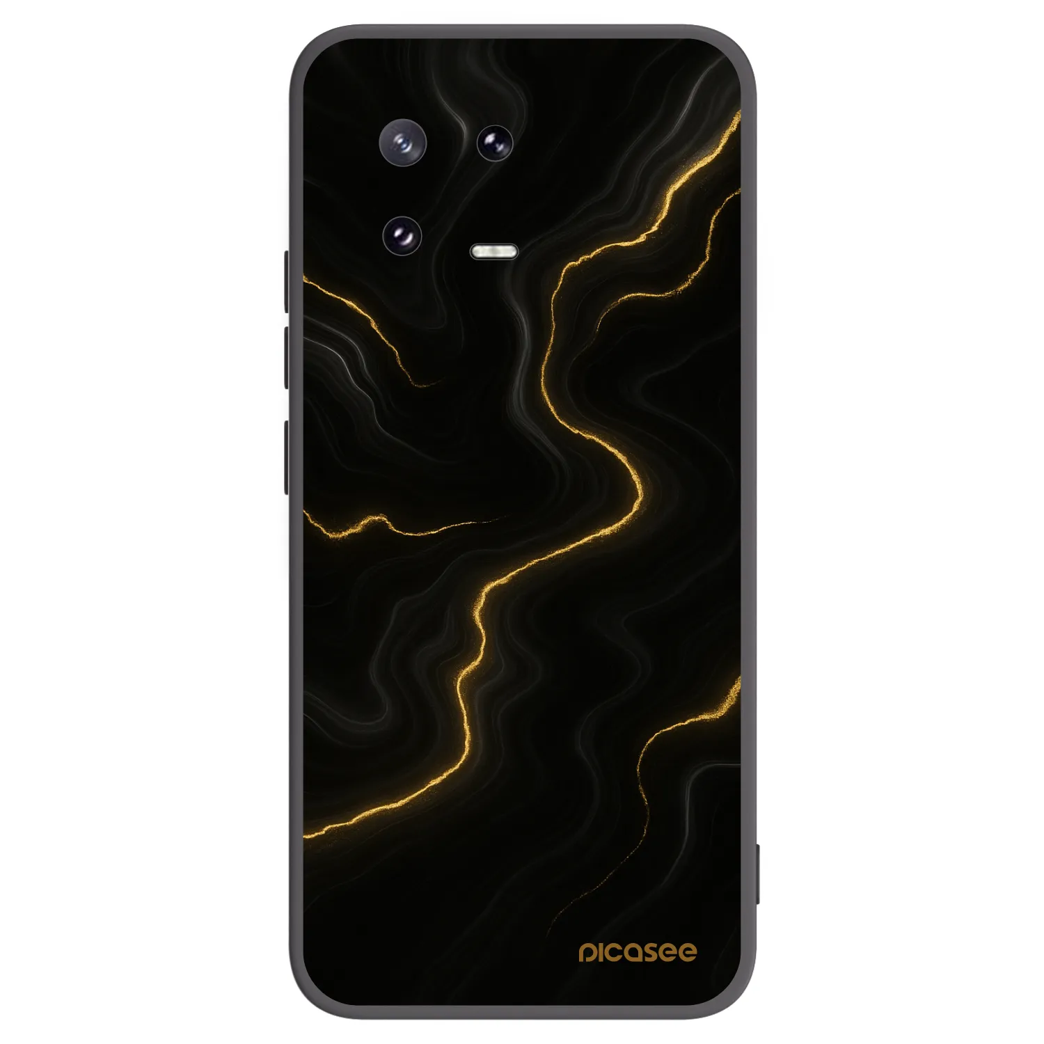 Picasee Μαύρη θήκη σιλικόνης για Xiaomi 13 Pro - Thunder