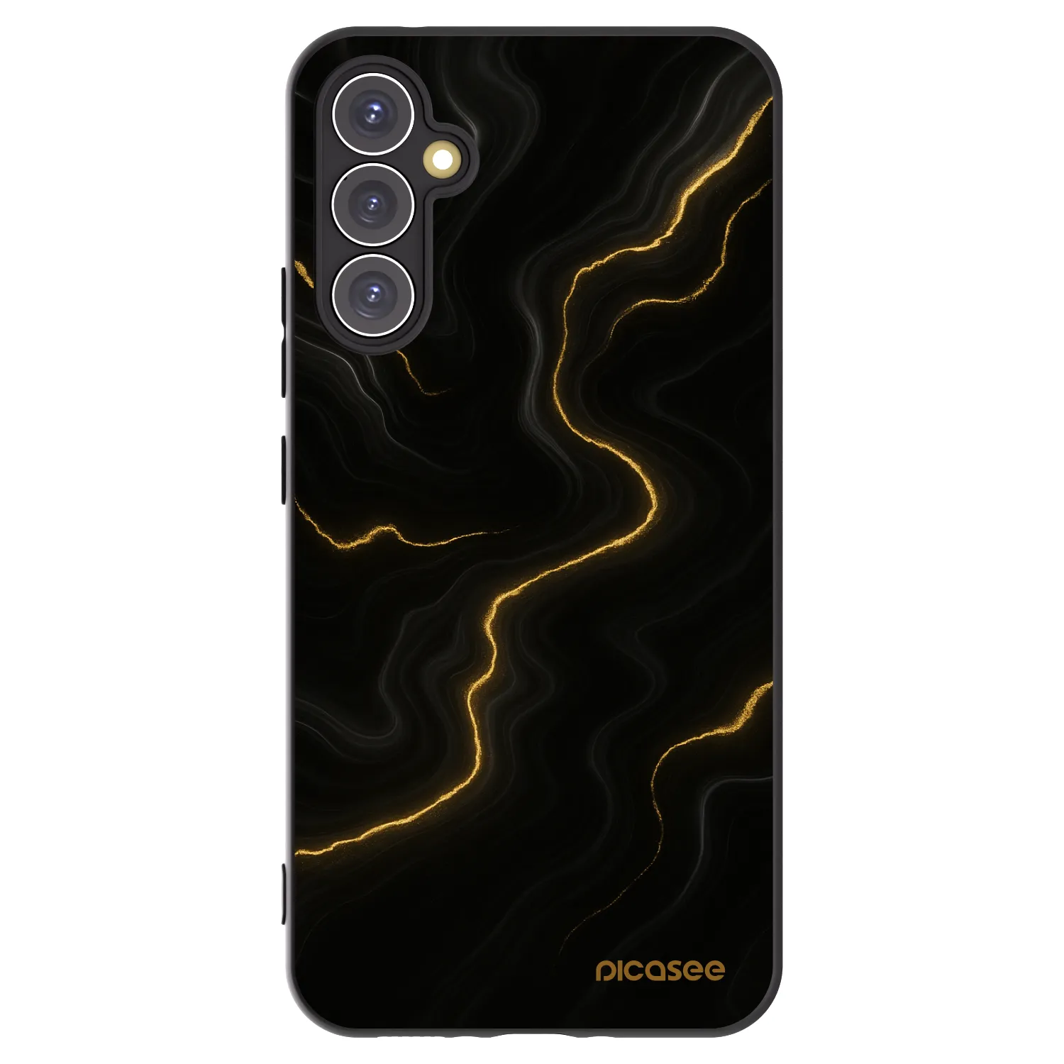 Picasee Μαύρη θήκη σιλικόνης για Samsung Galaxy A34 5G A346B - Thunder