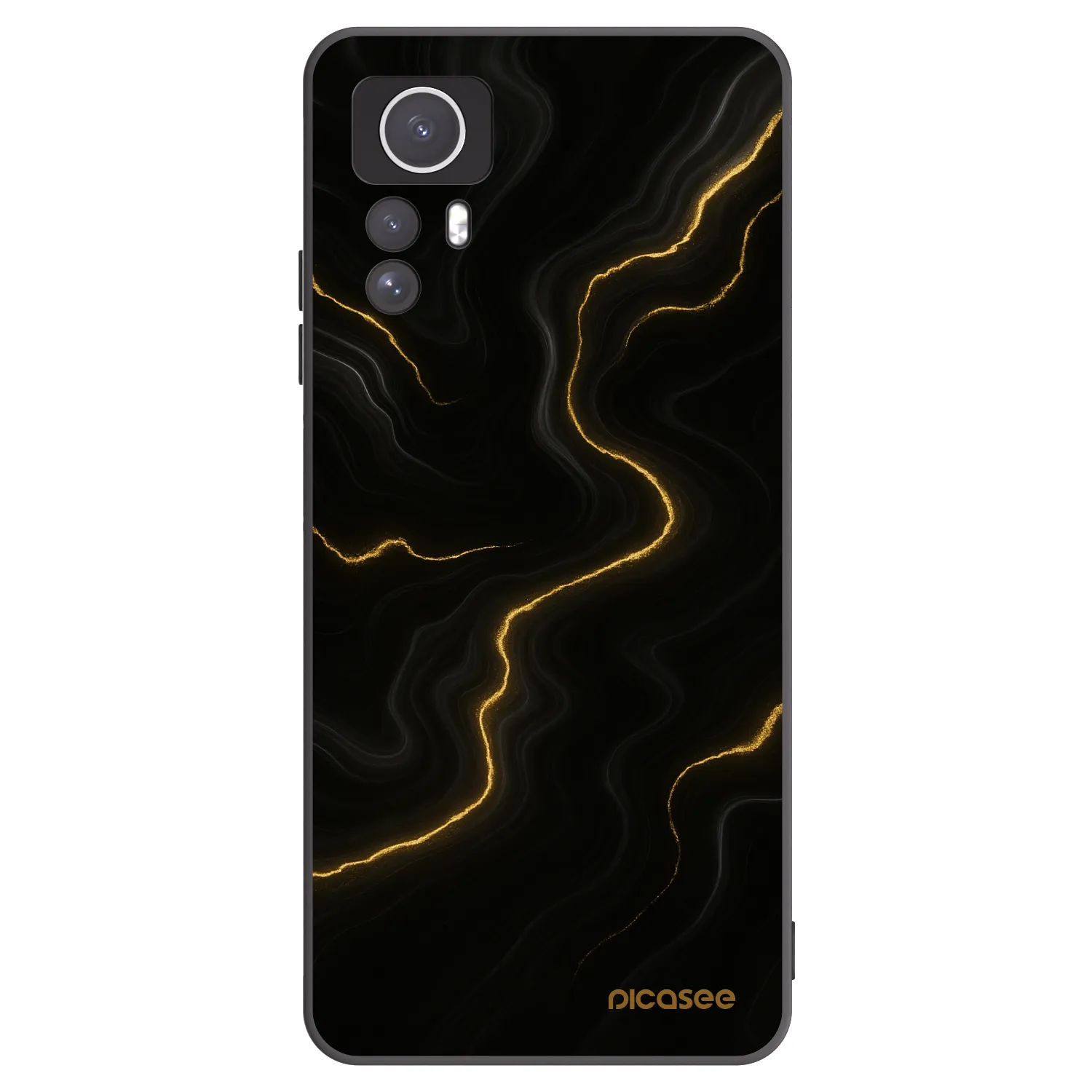 Picasee Μαύρη θήκη σιλικόνης για Xiaomi Redmi Note 12S - Thunder