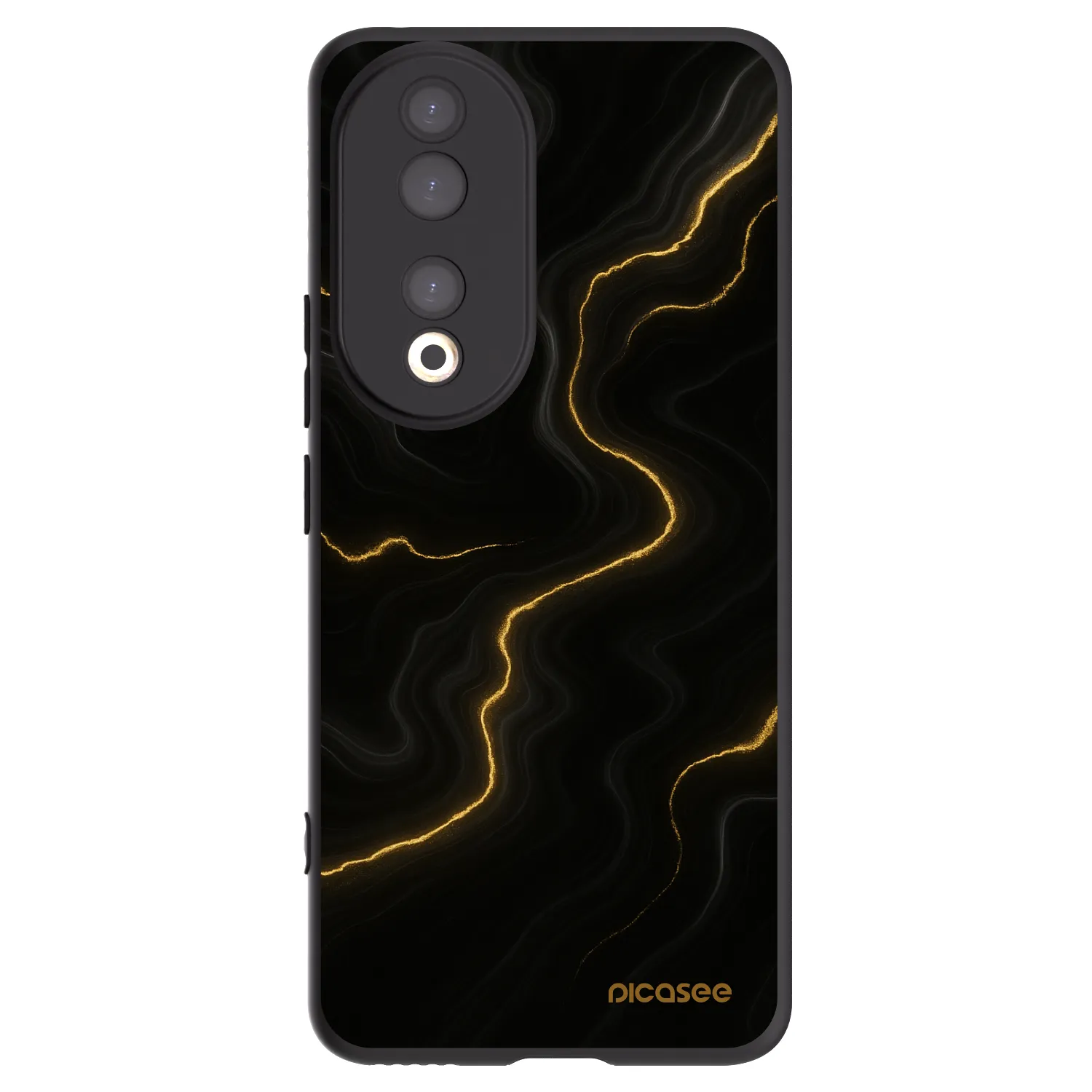 Picasee Μαύρη θήκη σιλικόνης για Honor 90 5G - Thunder