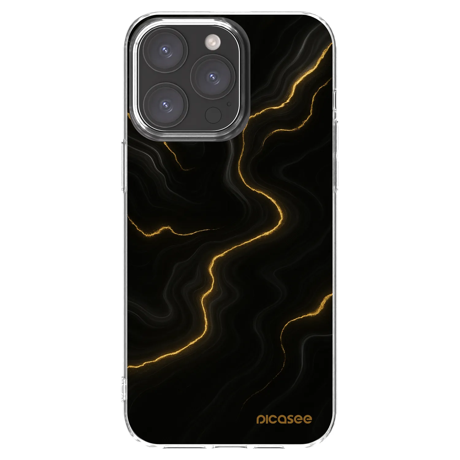 Picasee διαφανής θήκη σιλικόνης Apple iPhone 15 Pro Max - Thunder