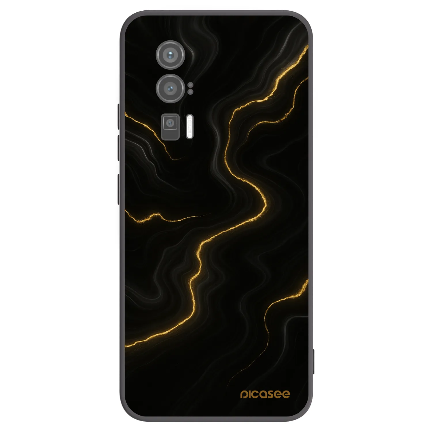 Picasee Μαύρη θήκη σιλικόνης για Xiaomi Poco F5 Pro 5G - Thunder
