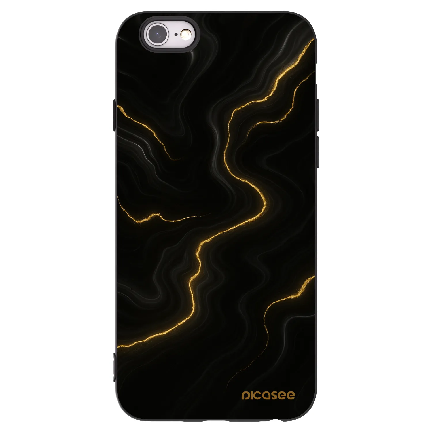 Picasee Μαύρη θήκη σιλικόνης για Apple iPhone 6/6S - Thunder