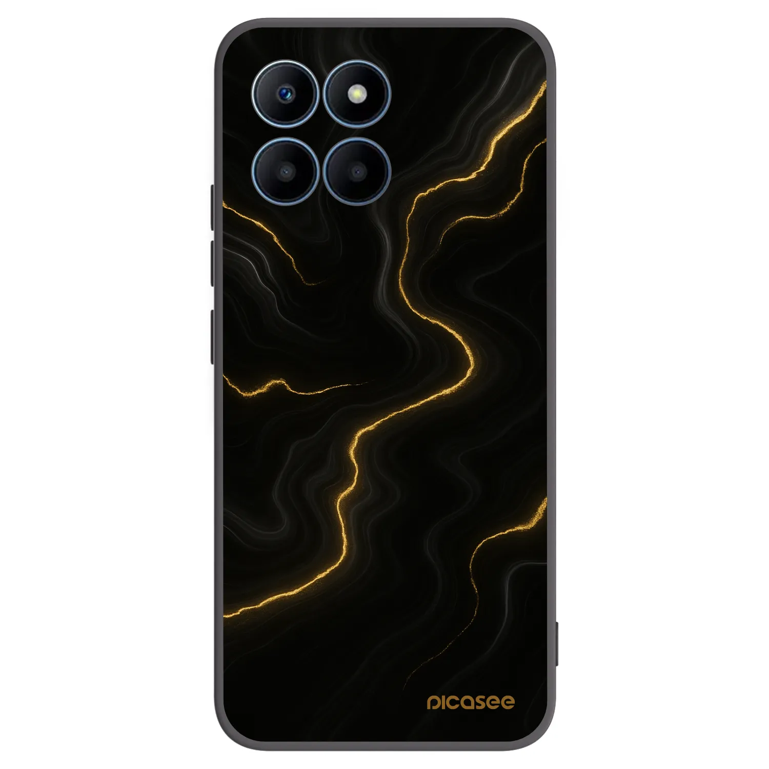 Picasee Μαύρη θήκη σιλικόνης για Honor 70 Lite - Thunder