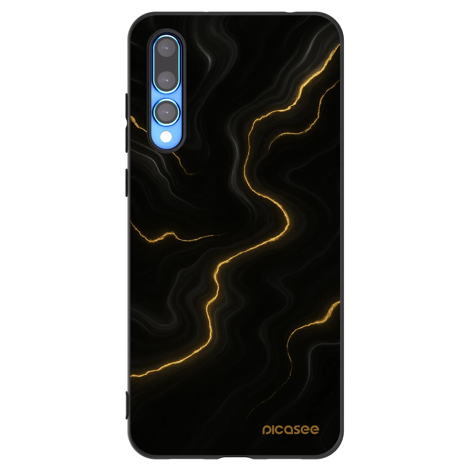 Picasee Μαύρη θήκη σιλικόνης για Huawei P20 Pro - Thunder
