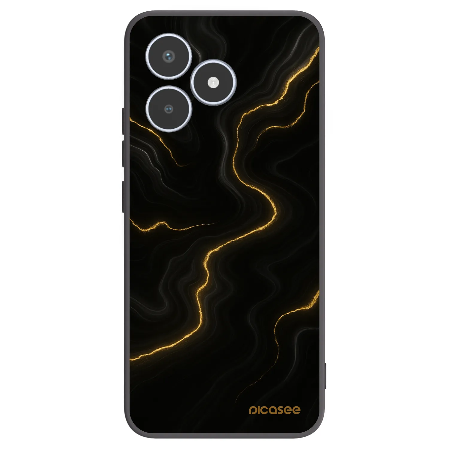 Picasee Μαύρη θήκη σιλικόνης για Realme C53 - Thunder