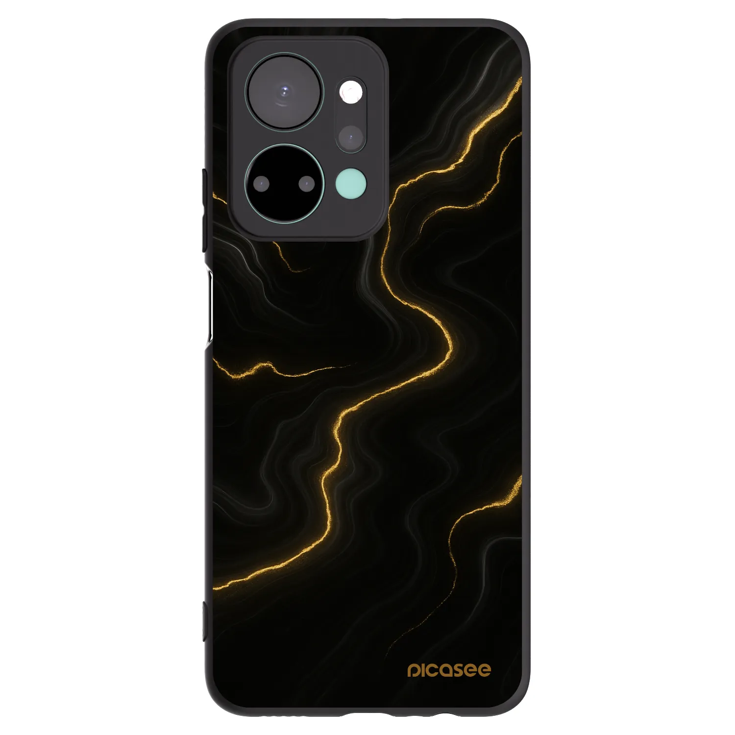 Picasee Μαύρη θήκη σιλικόνης για Honor X7a - Thunder