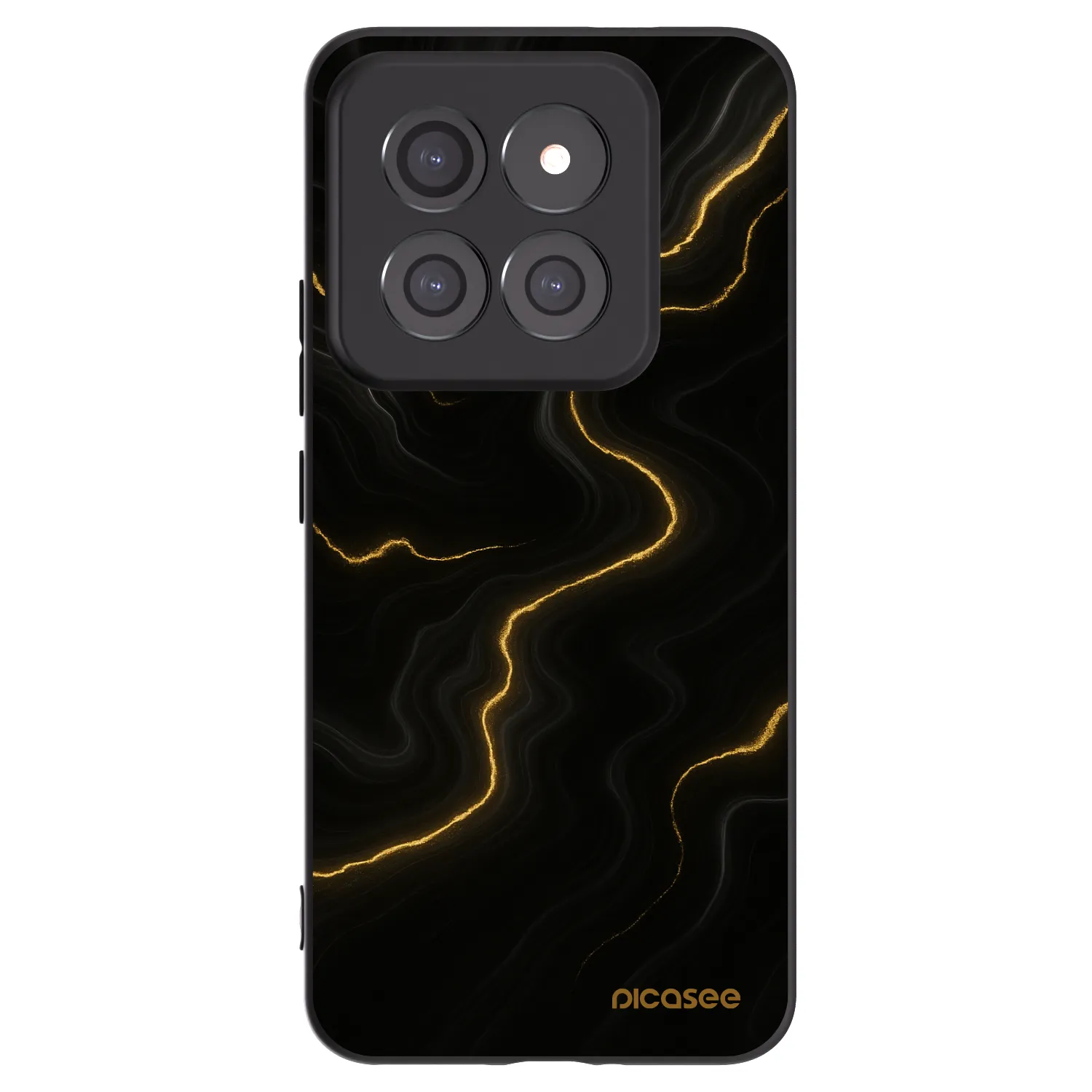 Picasee Μαύρη θήκη σιλικόνης για Xiaomi 14 Pro - Thunder