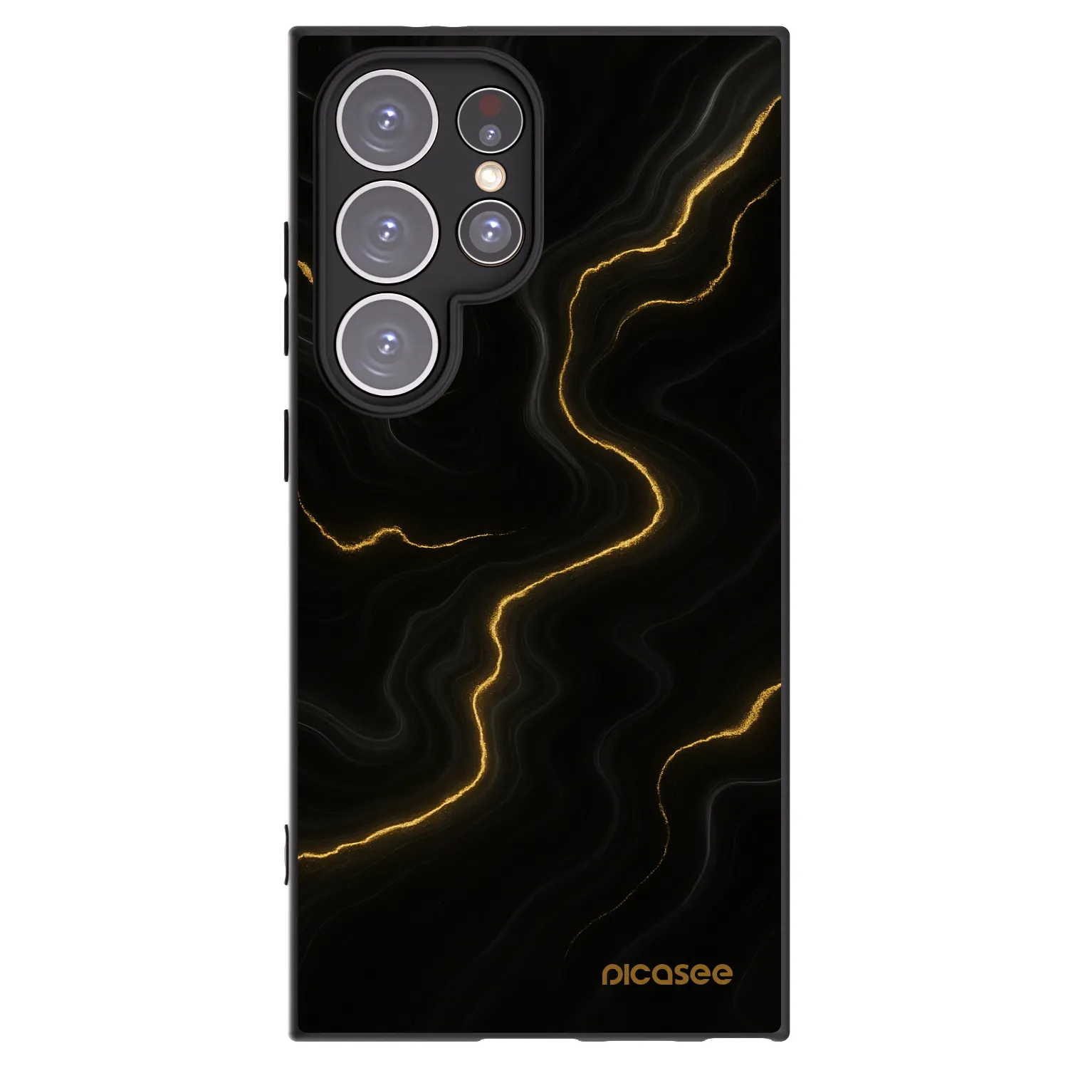 Picasee Μαύρη θήκη σιλικόνης για Samsung Galaxy S24 Ultra S928B 5G - Thunder