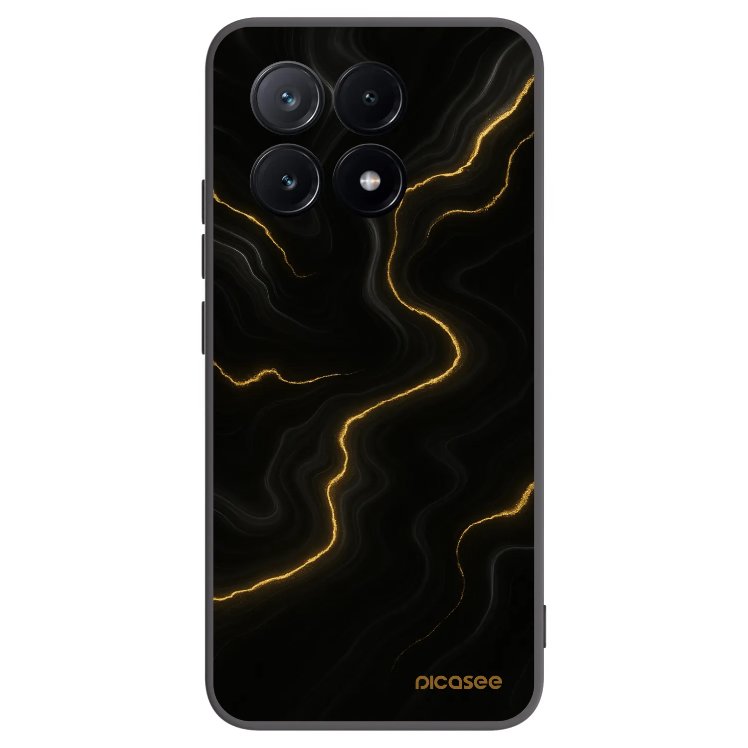 Picasee Μαύρη θήκη σιλικόνης για Xiaomi Poco X6 Pro - Thunder