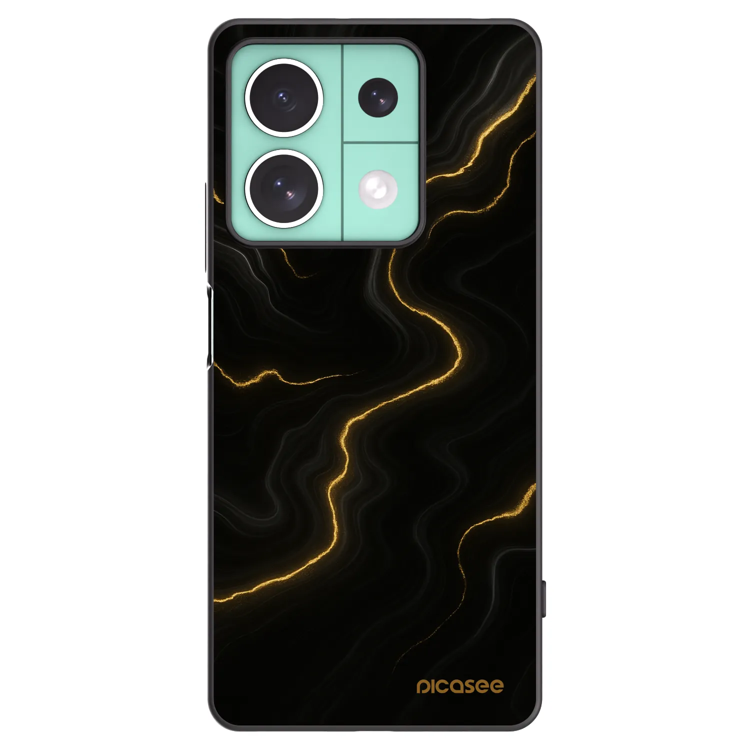 Picasee Μαύρη θήκη σιλικόνης για Xiaomi Redmi Note 13 5G - Thunder