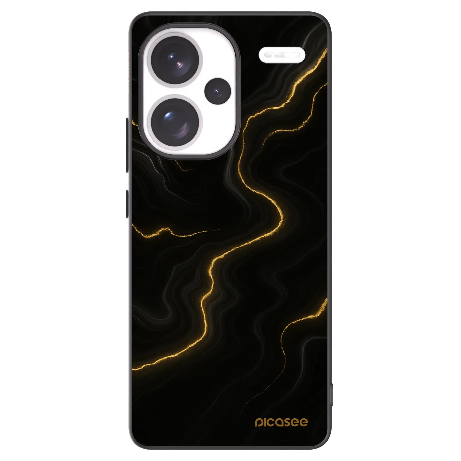 Picasee Μαύρη θήκη σιλικόνης για Xiaomi Redmi Note 13 Pro+ 5G - Thunder