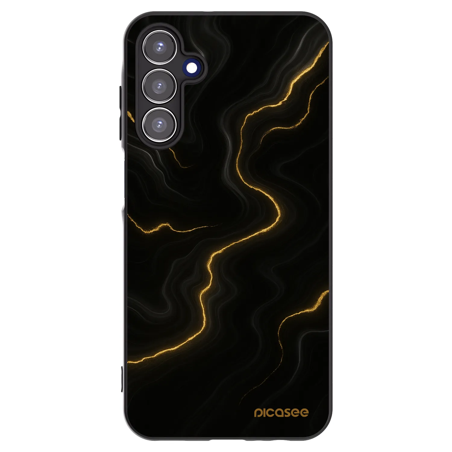 Picasee Μαύρη θήκη σιλικόνης για Samsung Galaxy A15 A156B 5G - Thunder