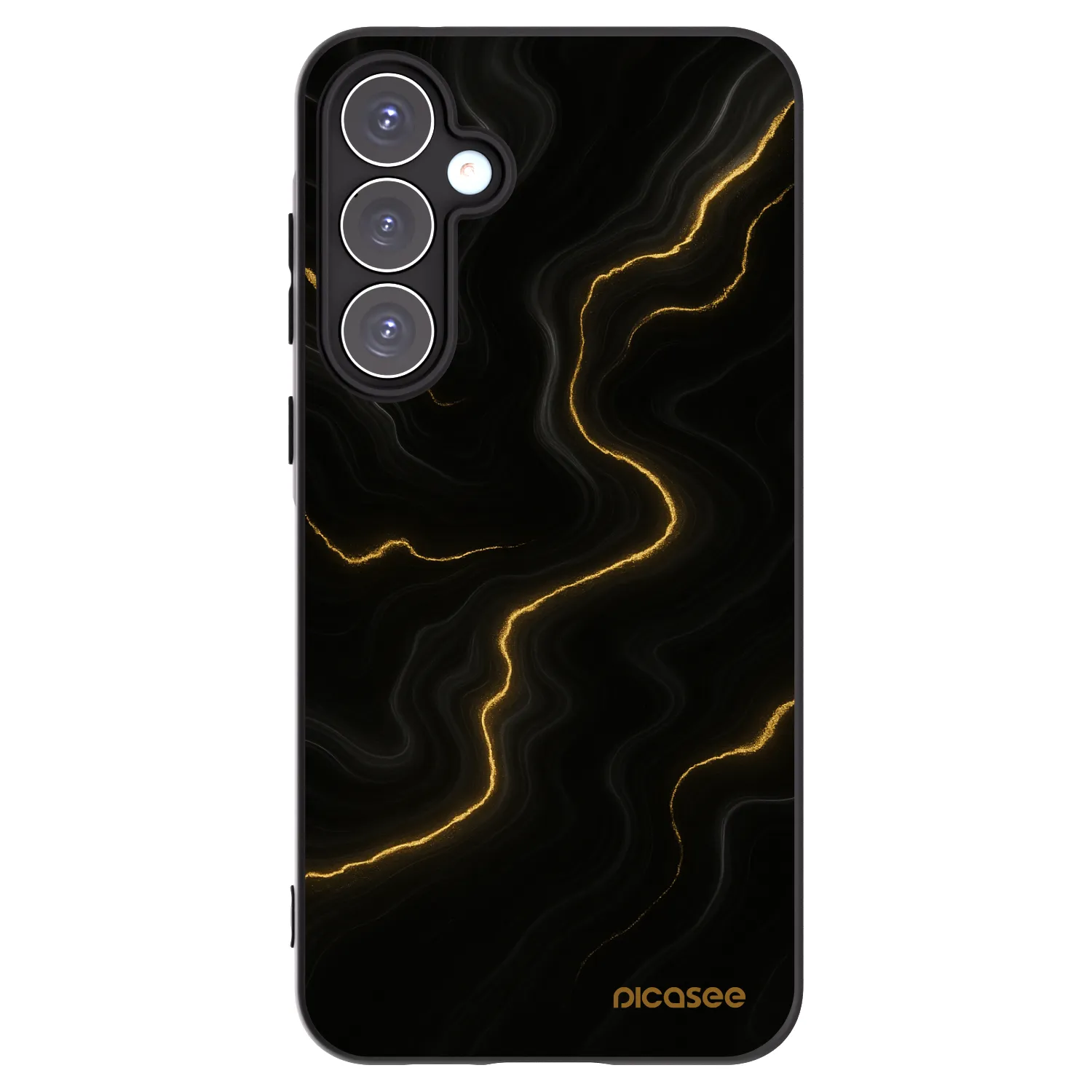 Picasee Μαύρη θήκη σιλικόνης για Samsung Galaxy A55 5G A556B - Thunder