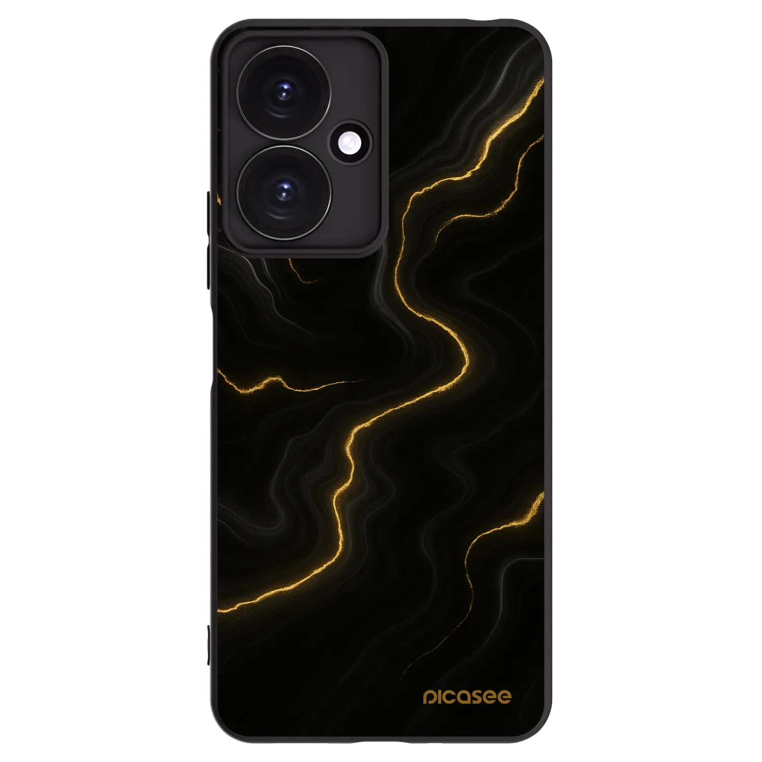 Picasee Μαύρη θήκη σιλικόνης για Xiaomi Redmi 13C 5G - Thunder