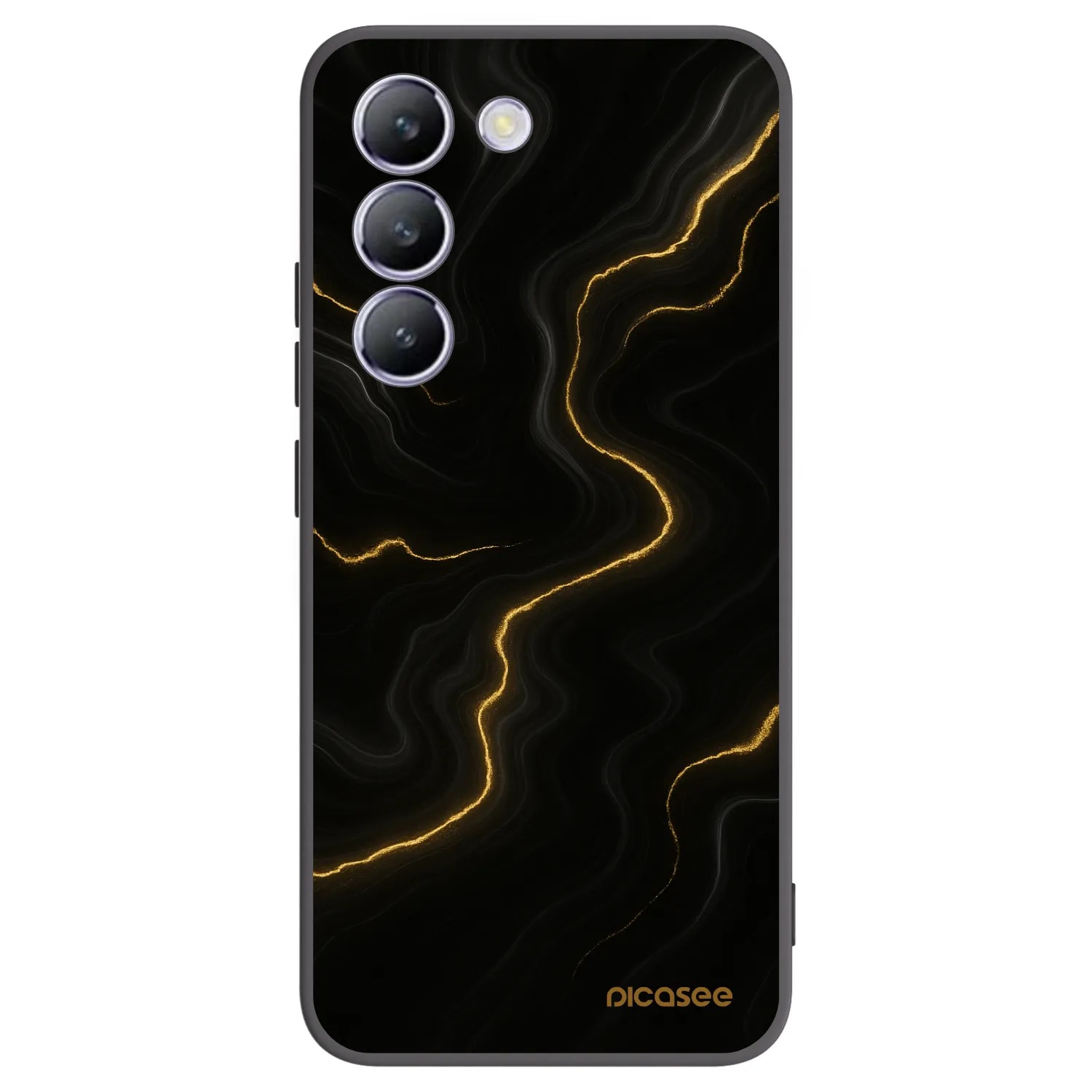 Picasee Μαύρη θήκη σιλικόνης για Vivo V40 SE 5G - Thunder