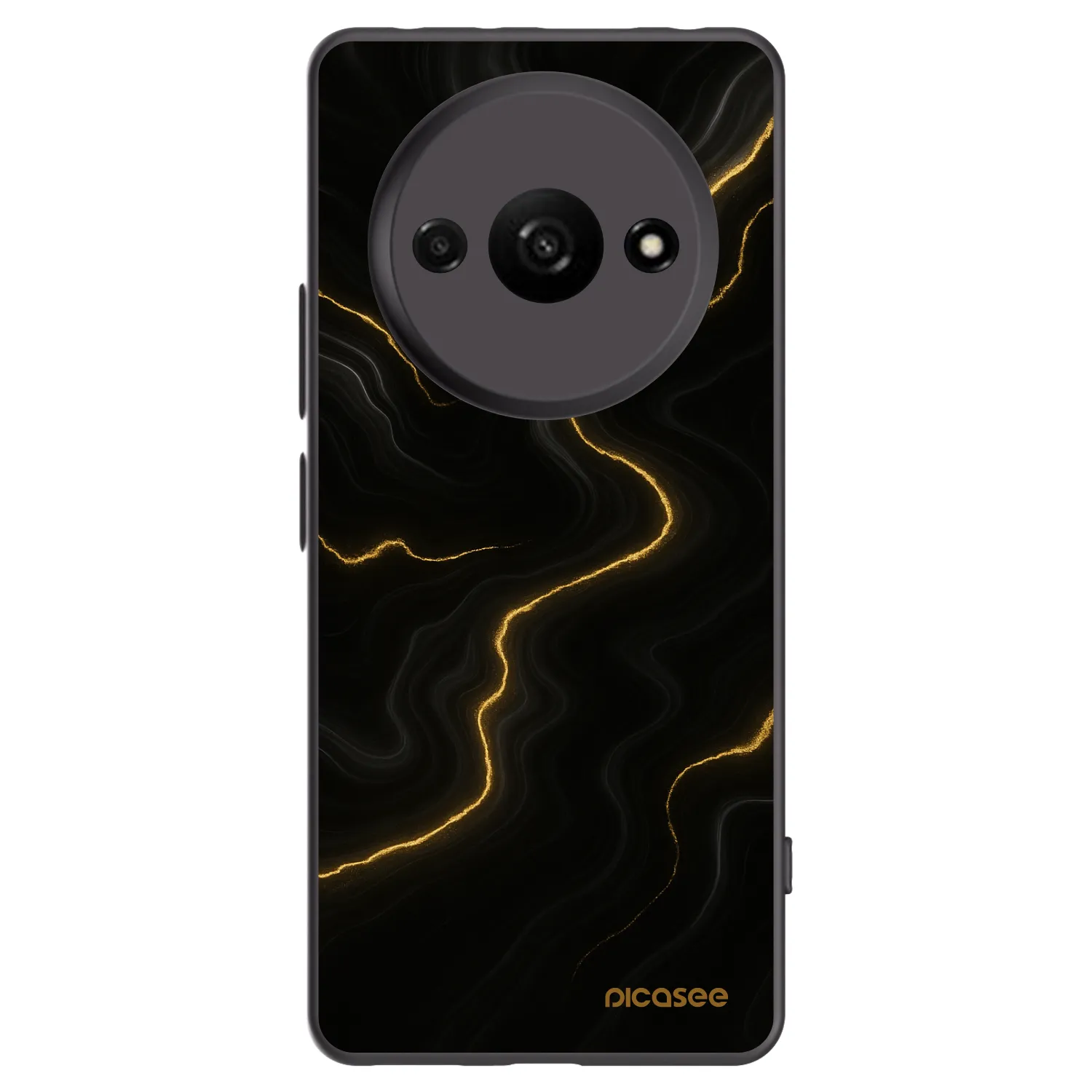 Picasee Μαύρη θήκη σιλικόνης για Xiaomi Redmi A3 - Thunder