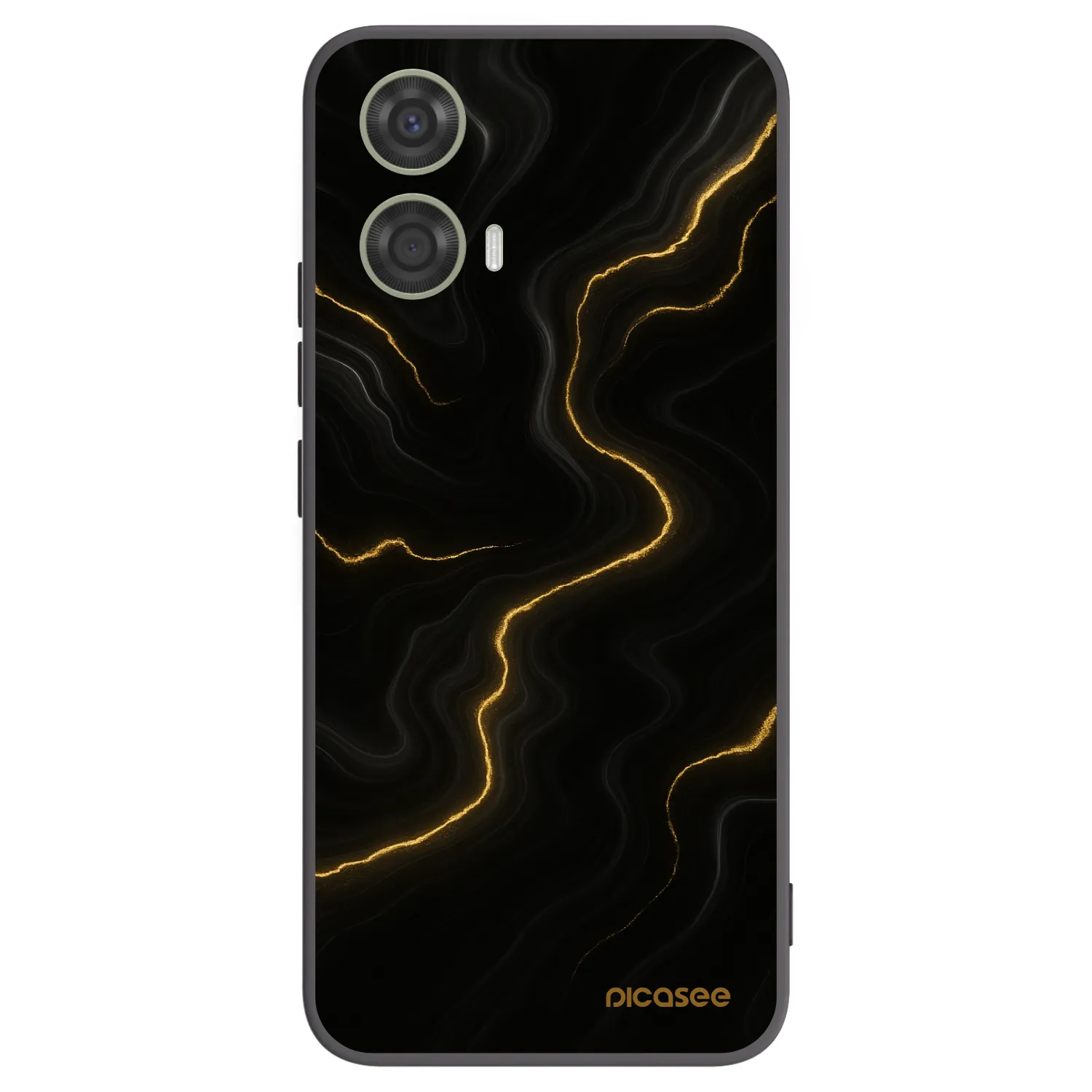 Picasee Μαύρη θήκη σιλικόνης για Motorola Moto G24 - Thunder