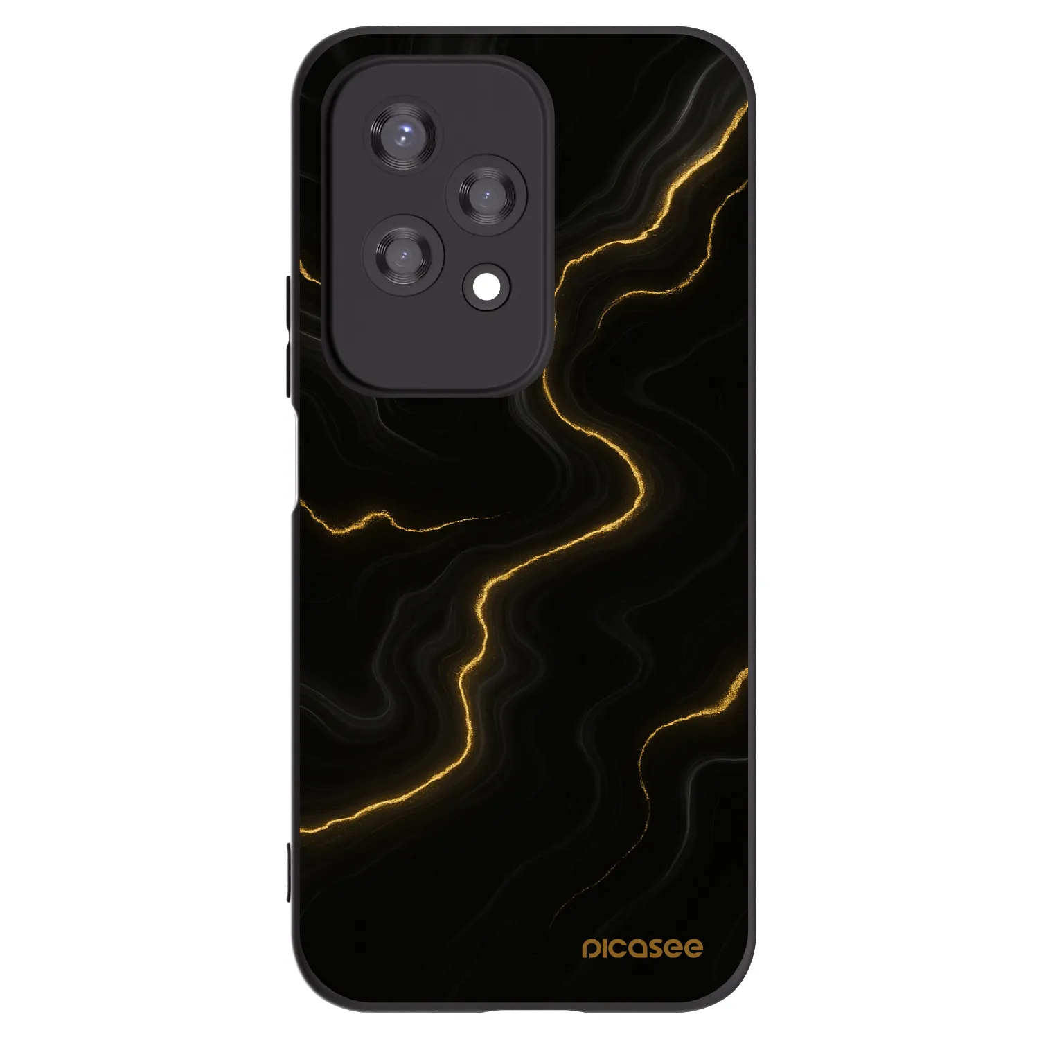 Picasee Μαύρη θήκη σιλικόνης για Honor 200 Lite - Thunder