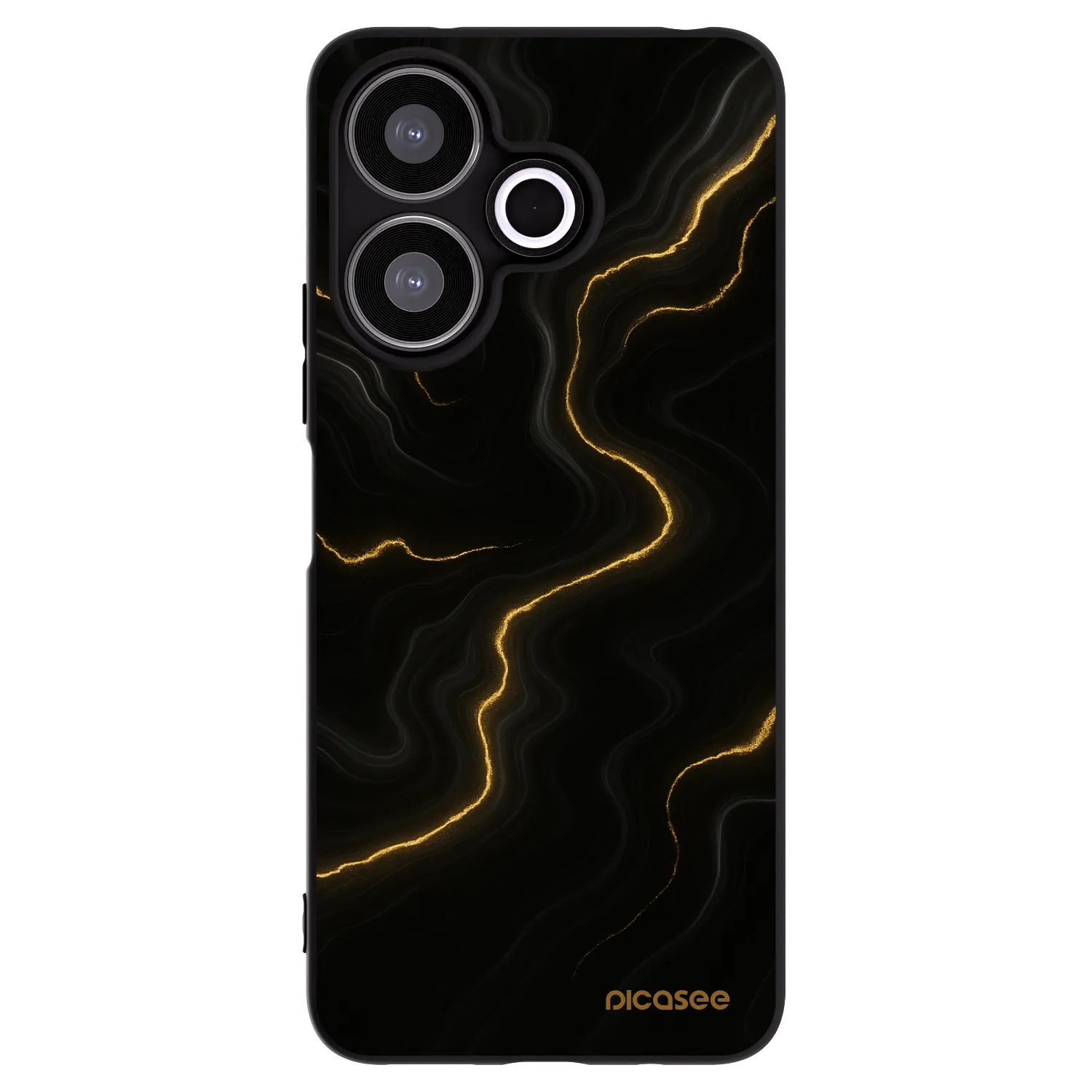 Picasee Μαύρη θήκη σιλικόνης για Xiaomi Redmi 13 4G - Thunder