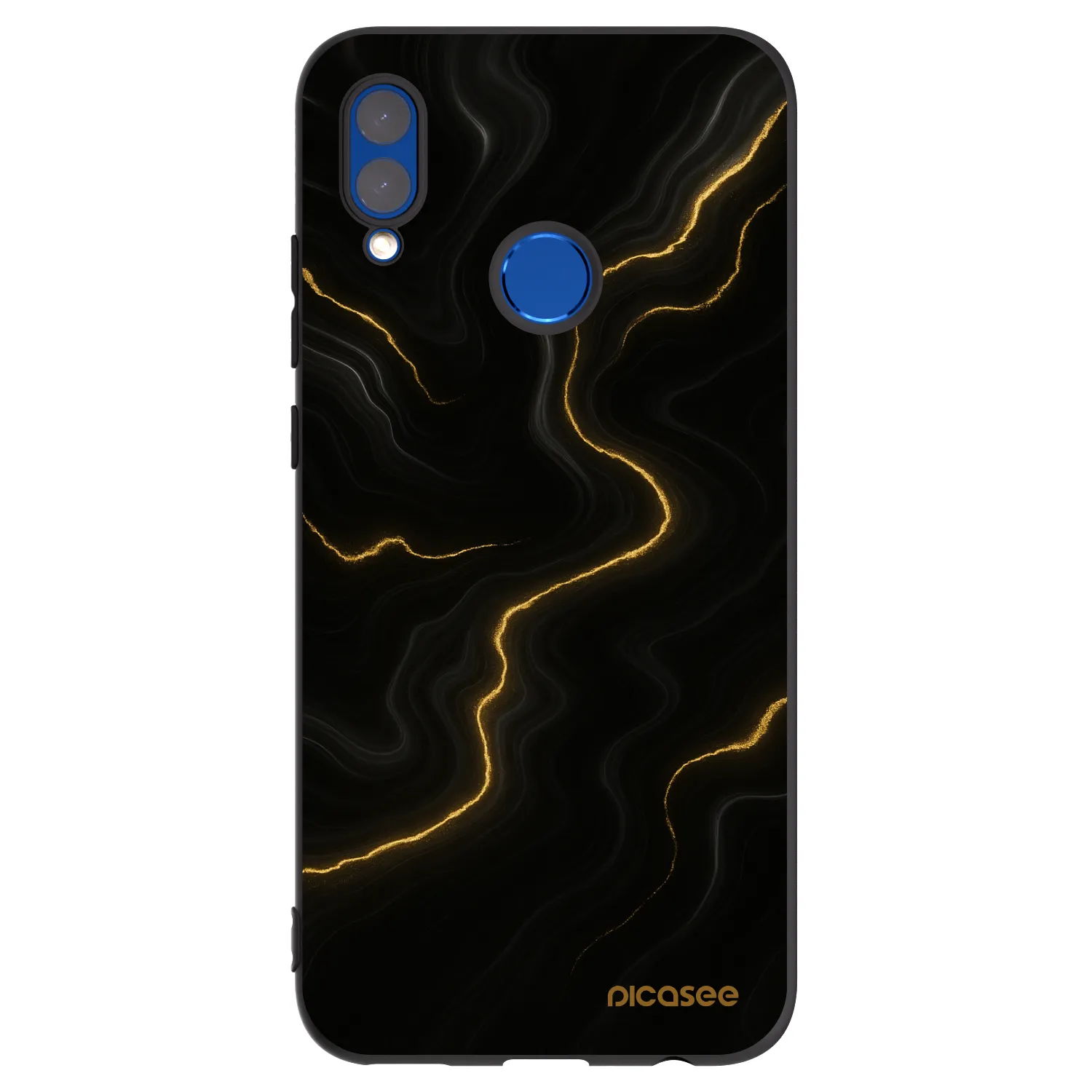 Picasee Μαύρη θήκη σιλικόνης για Honor 10 Lite - Thunder