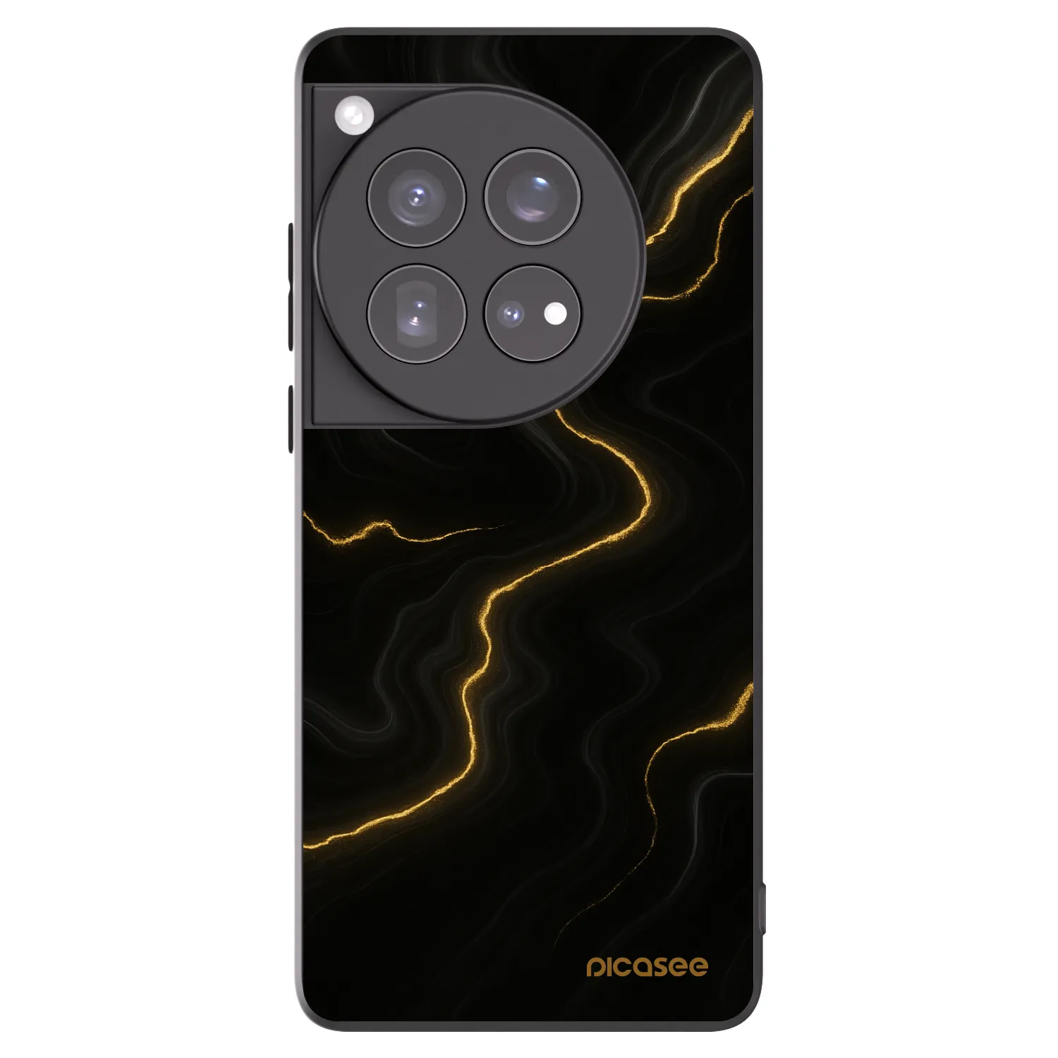 Picasee Μαύρη θήκη σιλικόνης για OnePlus 12 5G - Thunder