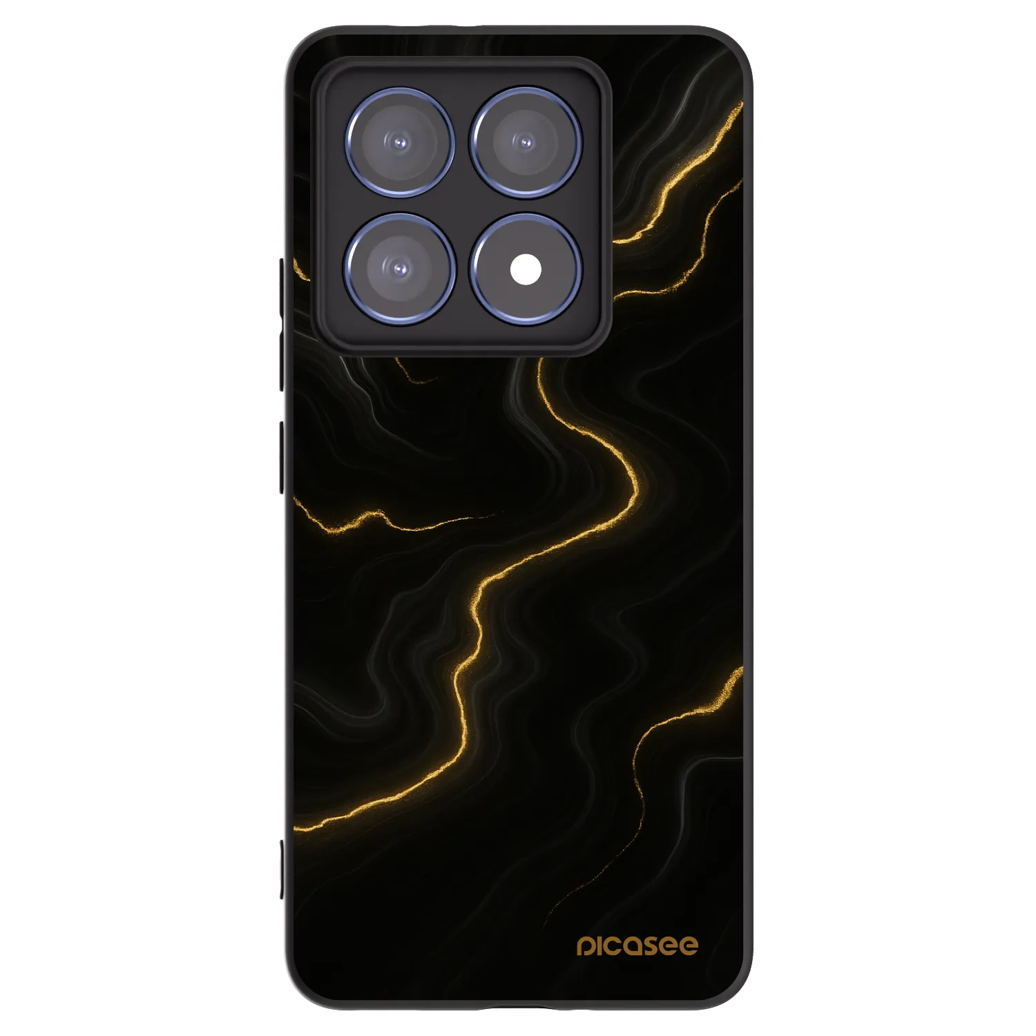 Picasee Μαύρη θήκη σιλικόνης για Xiaomi 14T Pro - Thunder
