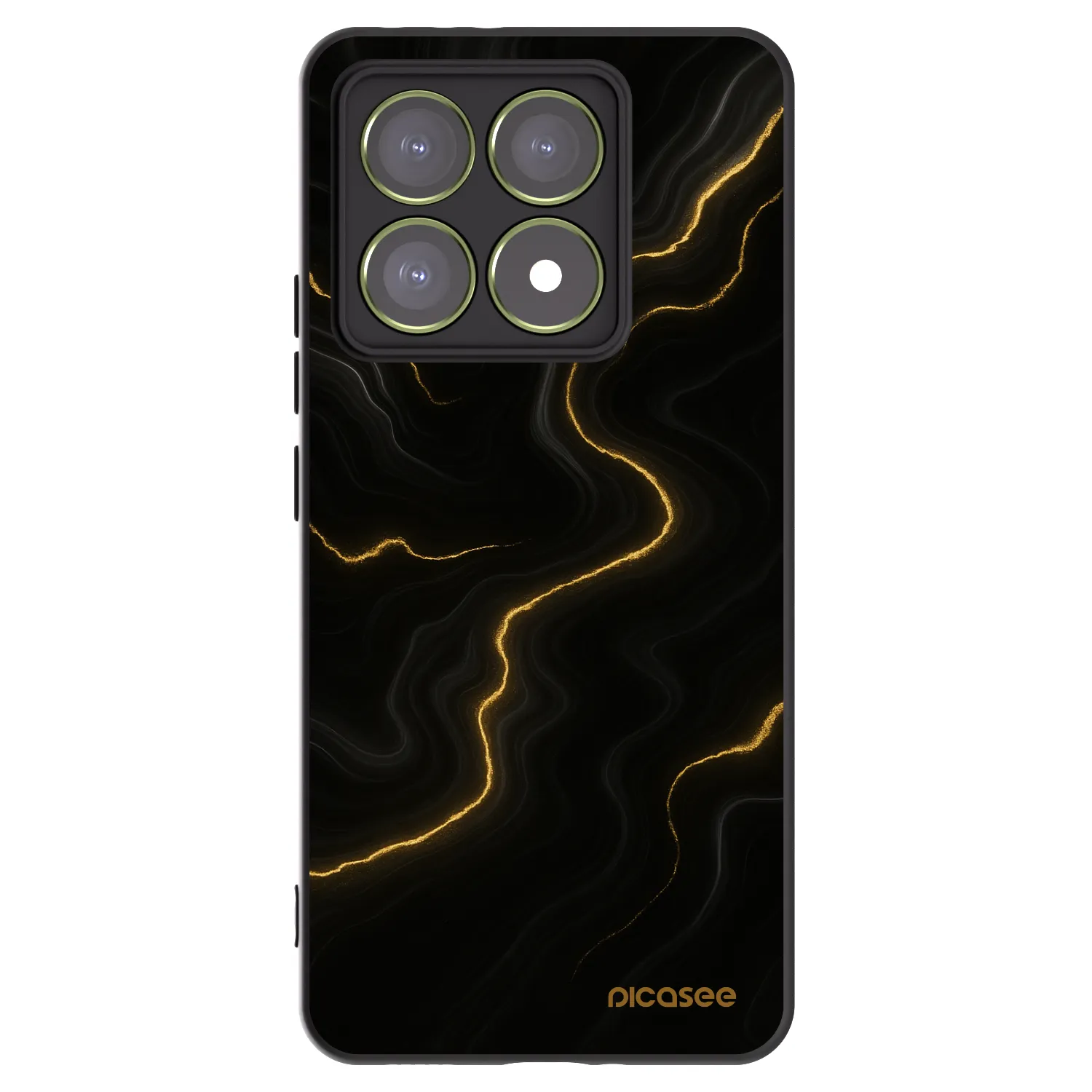 Picasee Μαύρη θήκη σιλικόνης για Xiaomi 14T - Thunder