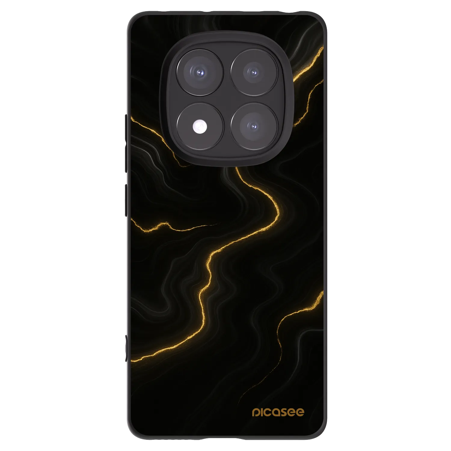 Picasee Μαύρη θήκη σιλικόνης για Xiaomi Redmi Note 14 Pro+ 5G - Thunder