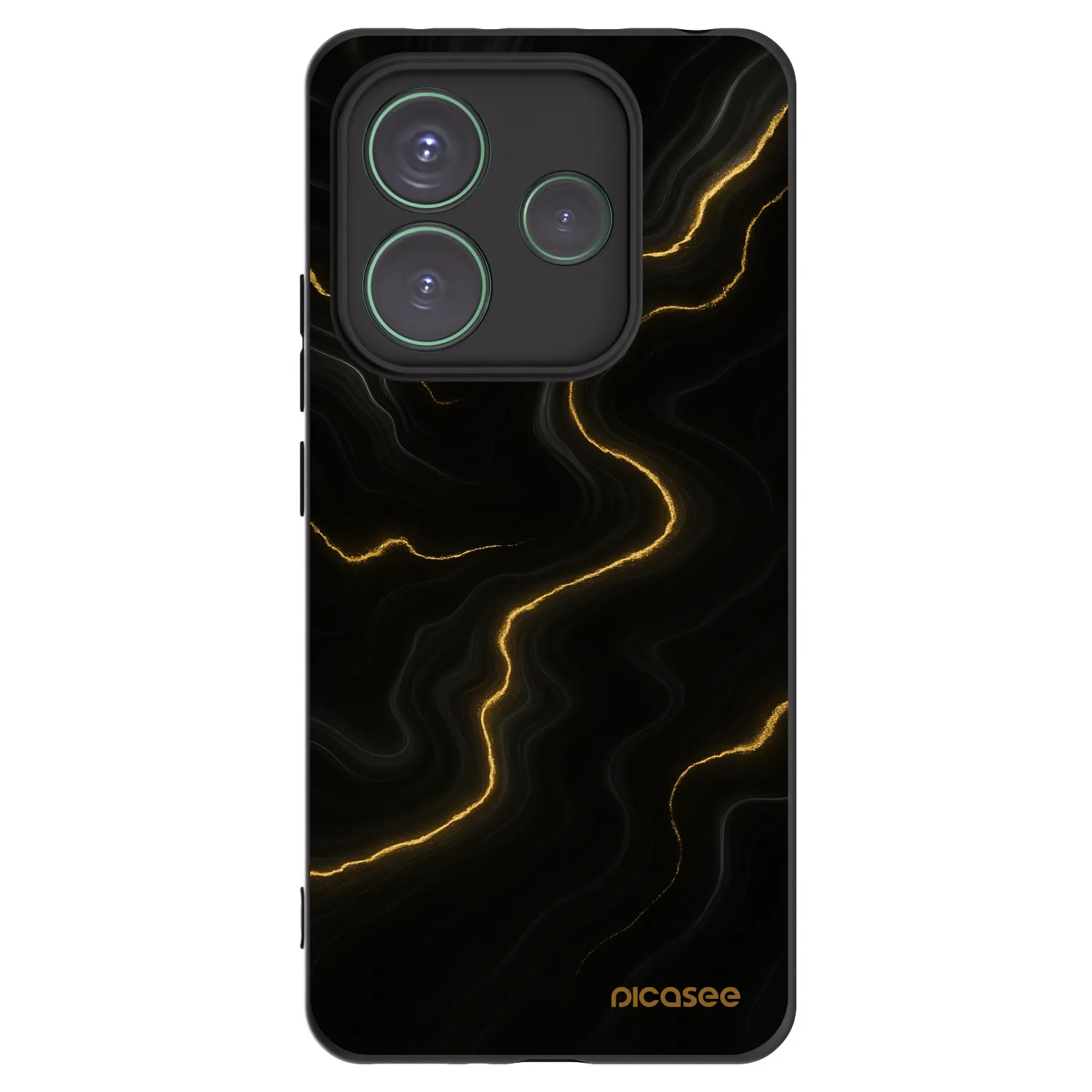 Picasee Μαύρη θήκη σιλικόνης για Xiaomi Redmi Note 14 5G - Thunder