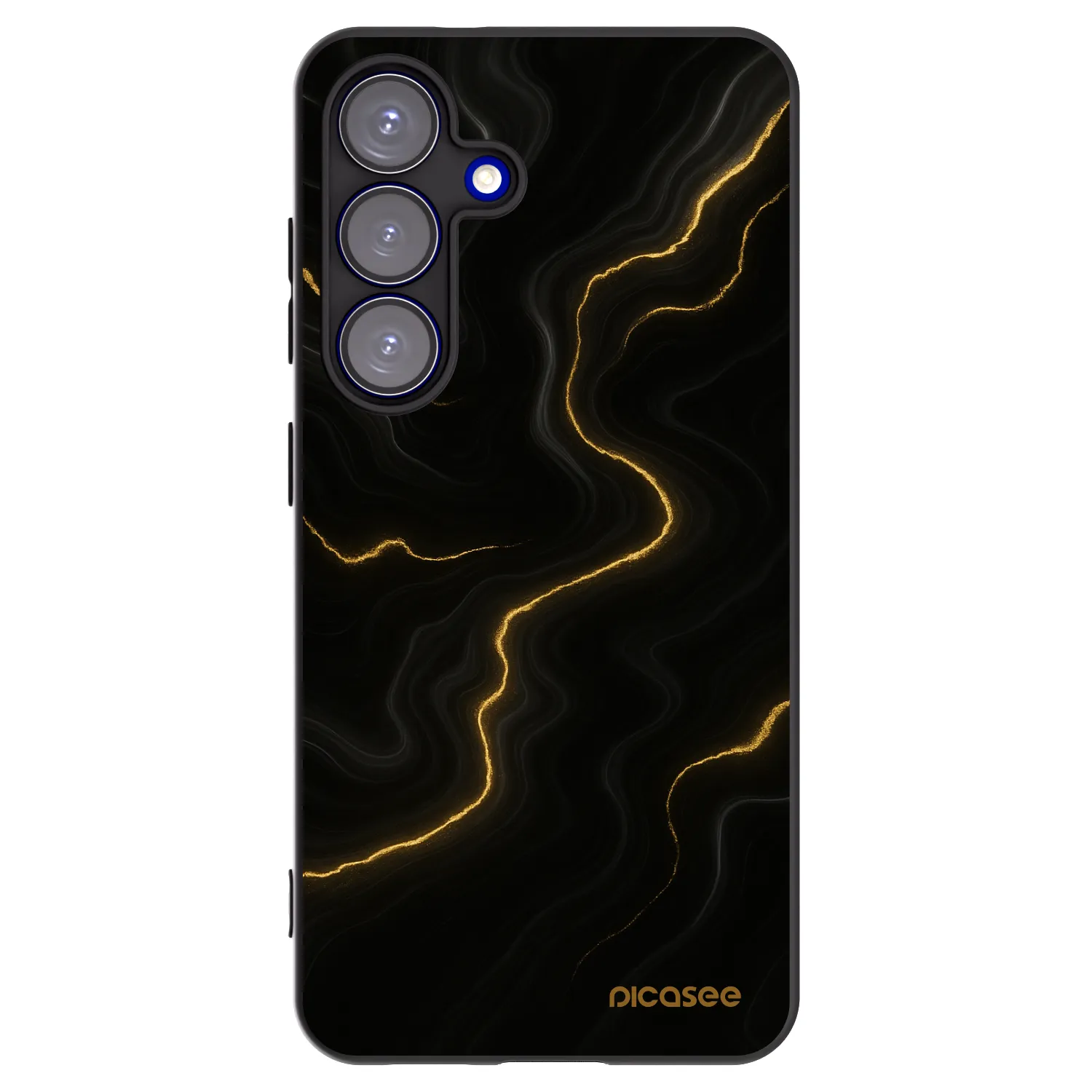 Picasee Μαύρη θήκη σιλικόνης για Samsung Galaxy S25 5G - Thunder