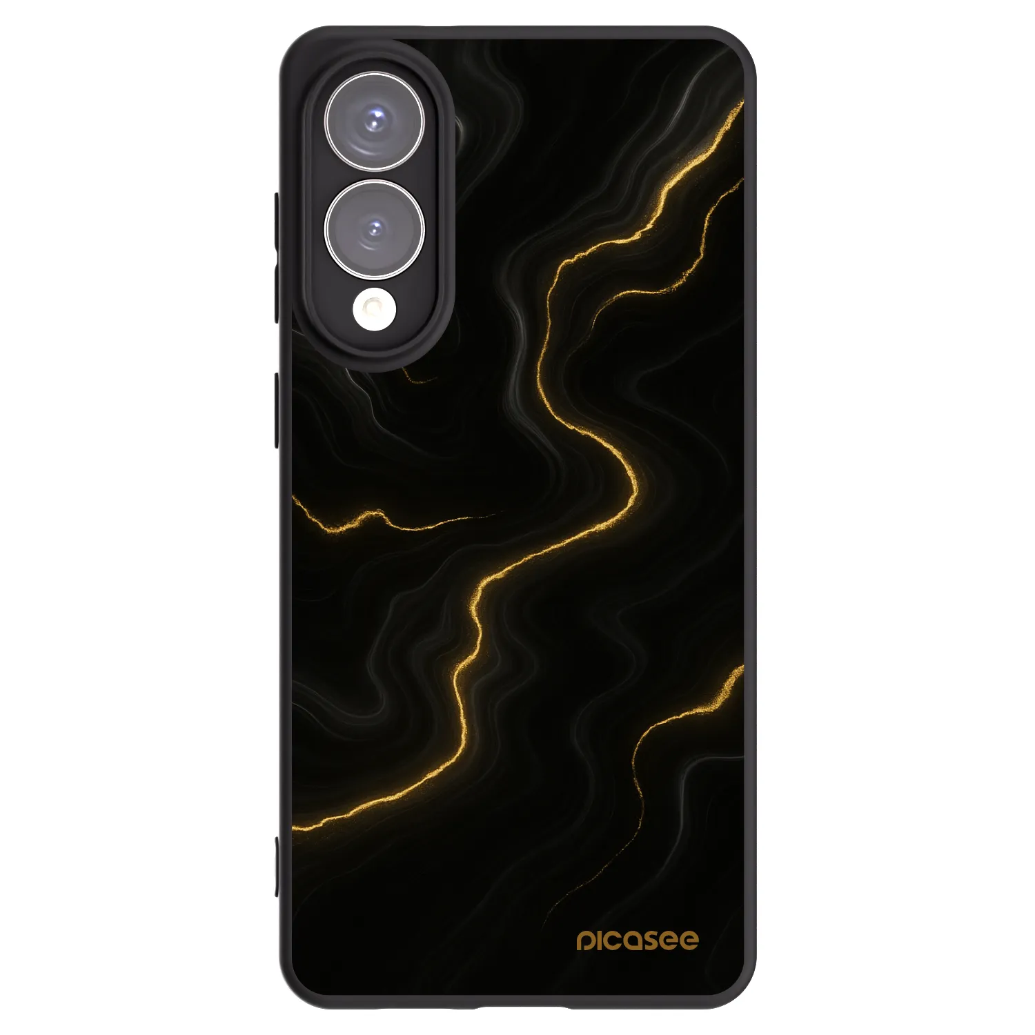 Picasee Μαύρη θήκη σιλικόνης για Samsung Galaxy S25 Edge 5G - Thunder