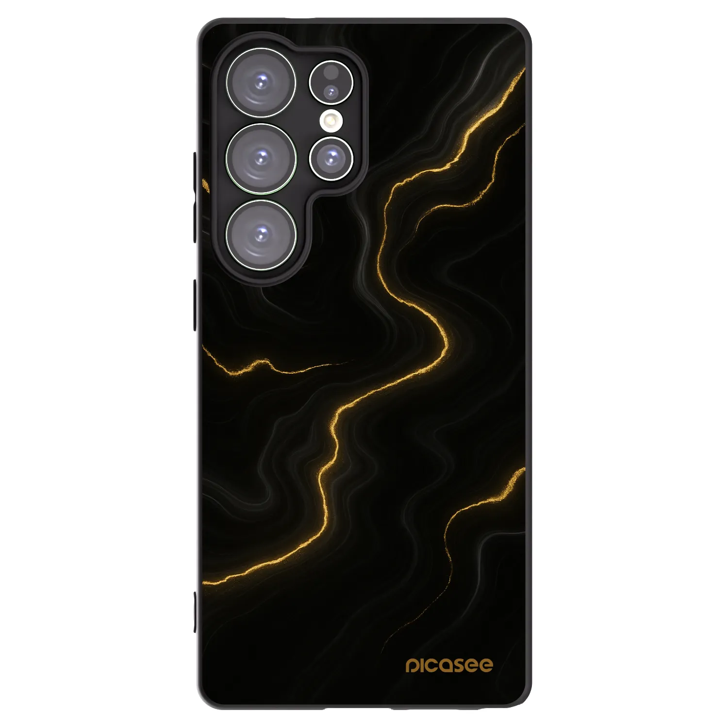 Picasee Μαύρη θήκη σιλικόνης για Samsung Galaxy S25 Ultra 5G - Thunder