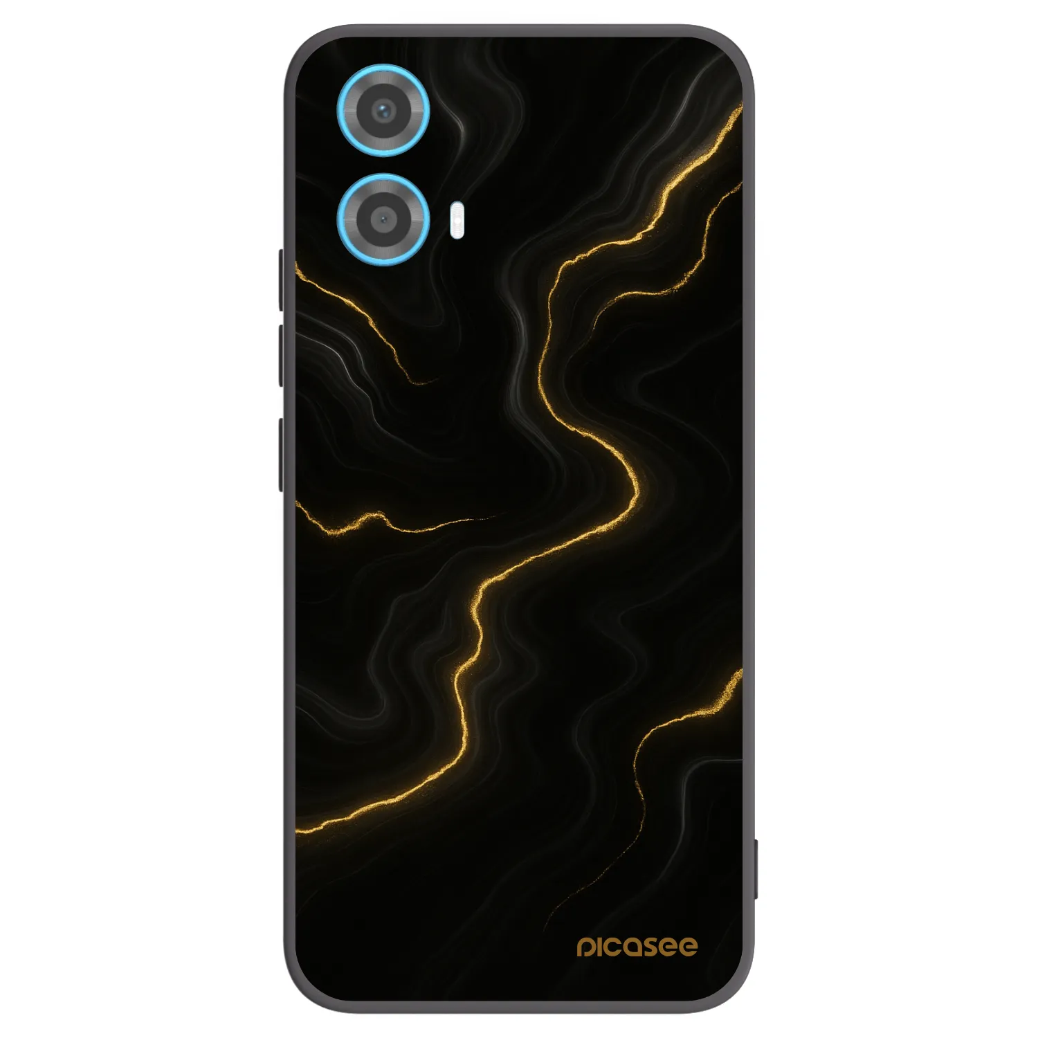 Picasee Μαύρη θήκη σιλικόνης για Motorola Moto G34 5G - Thunder