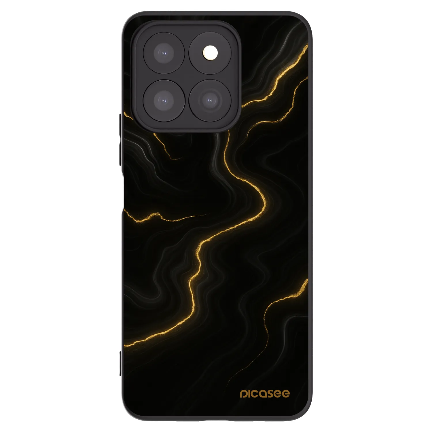 Picasee Μαύρη θήκη σιλικόνης για Honor X8c - Thunder