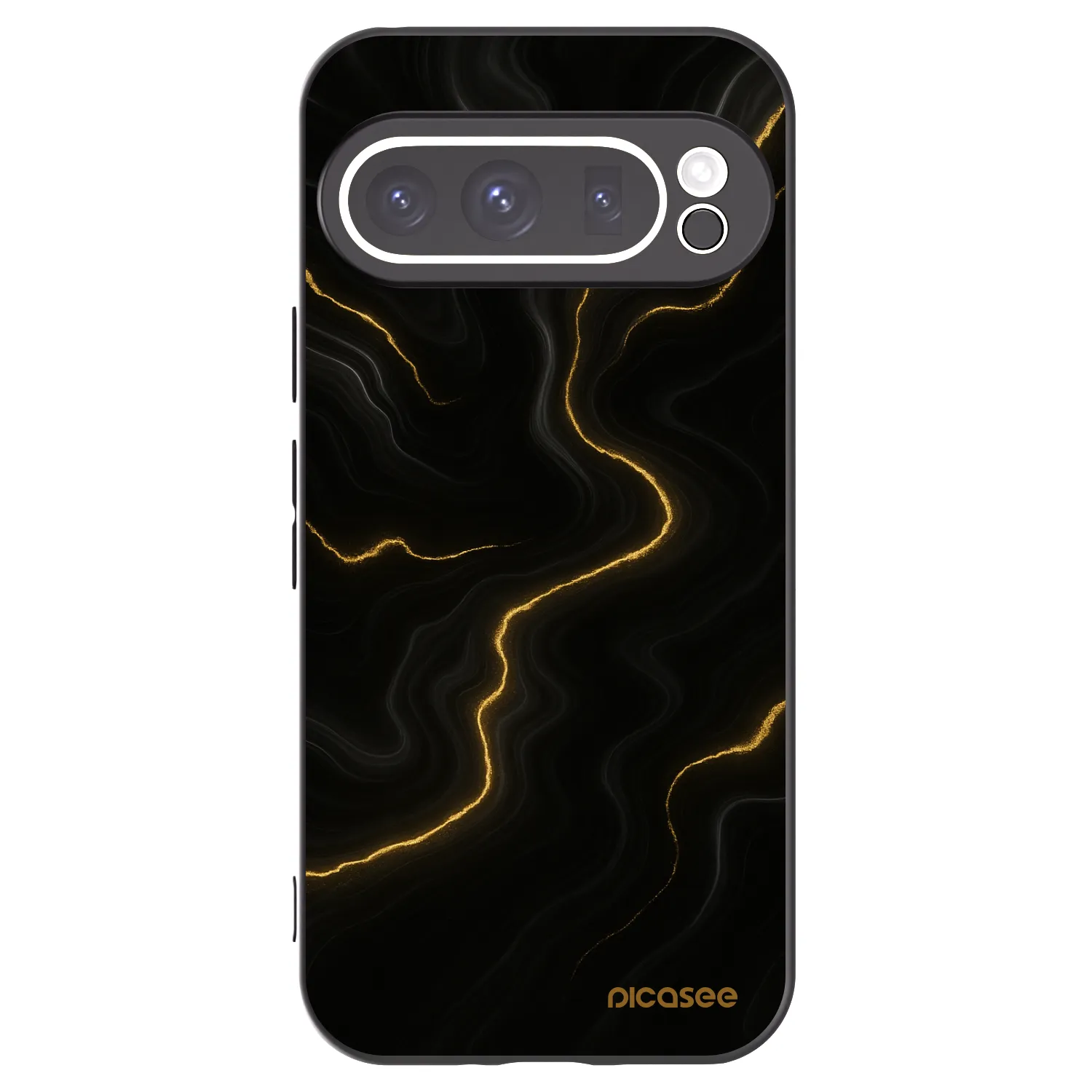 Picasee Μαύρη θήκη σιλικόνης για Google Pixel 9 Pro - Thunder