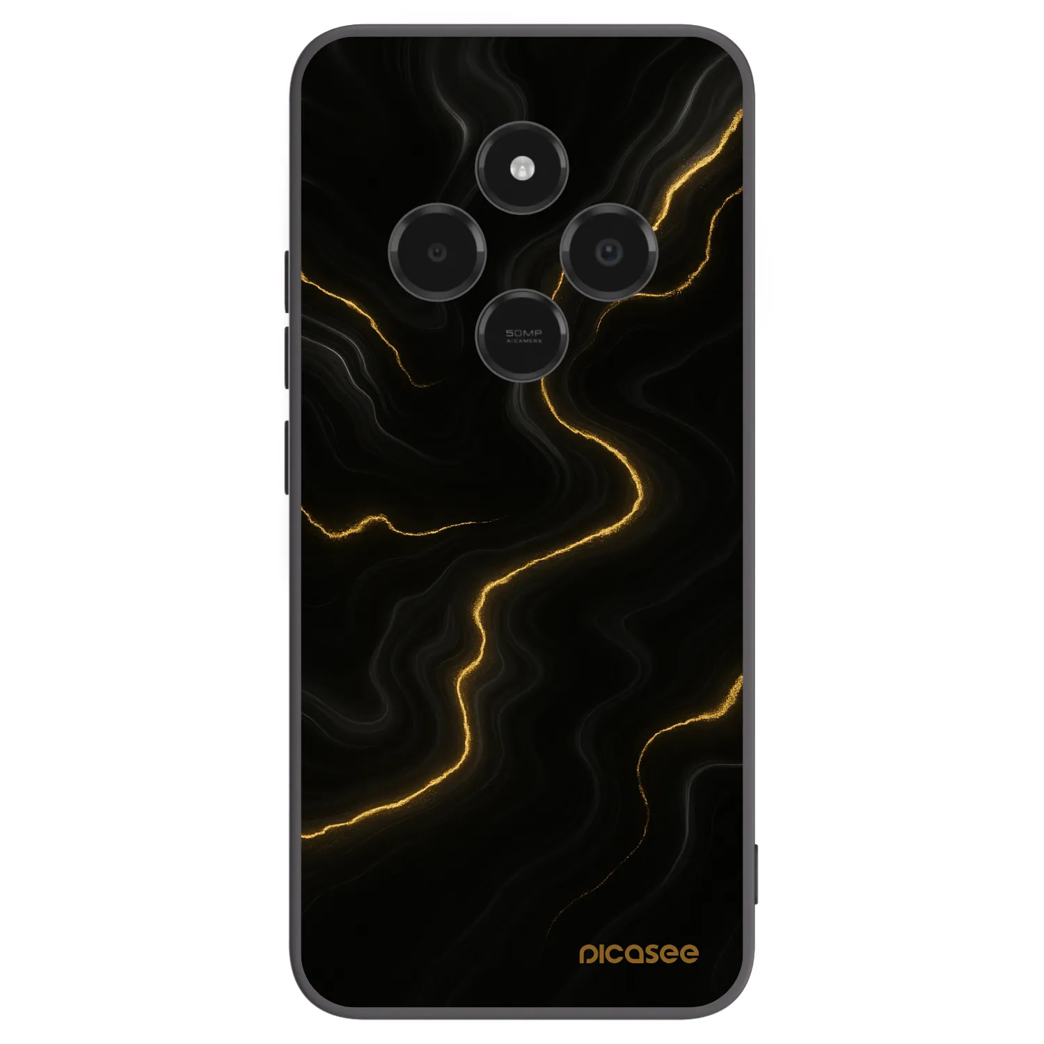 Picasee Μαύρη θήκη σιλικόνης για Xiaomi Poco C75 - Thunder