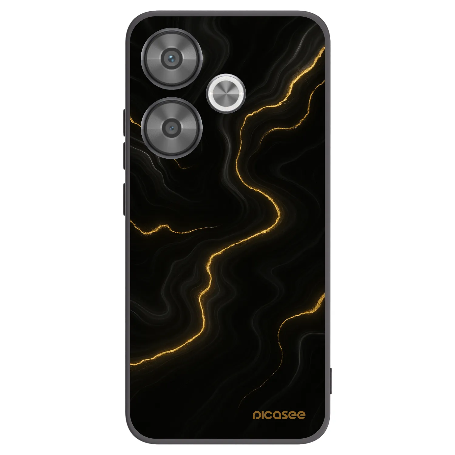 Picasee Μαύρη θήκη σιλικόνης για Xiaomi Poco F6 - Thunder