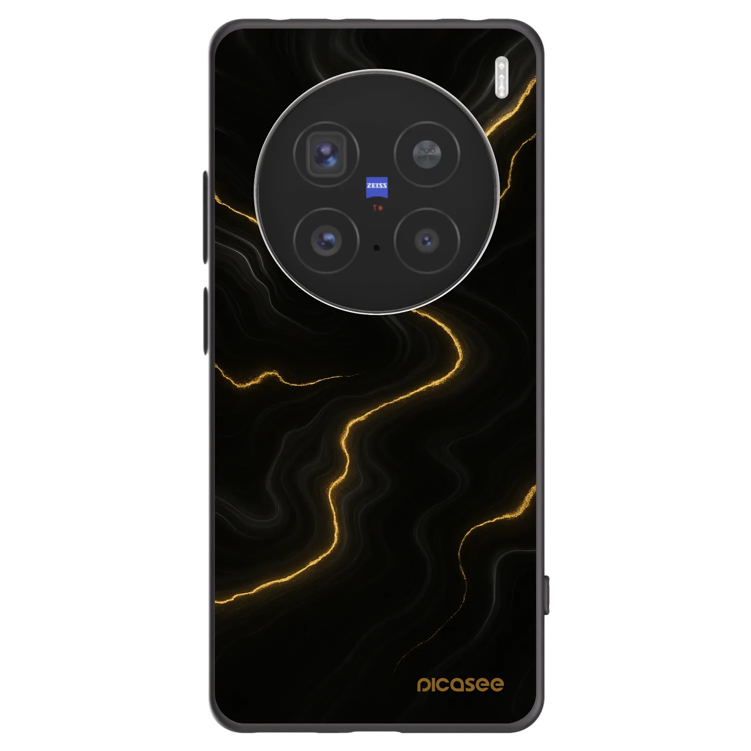 Picasee Μαύρη θήκη σιλικόνης για Vivo X200 Pro - Thunder