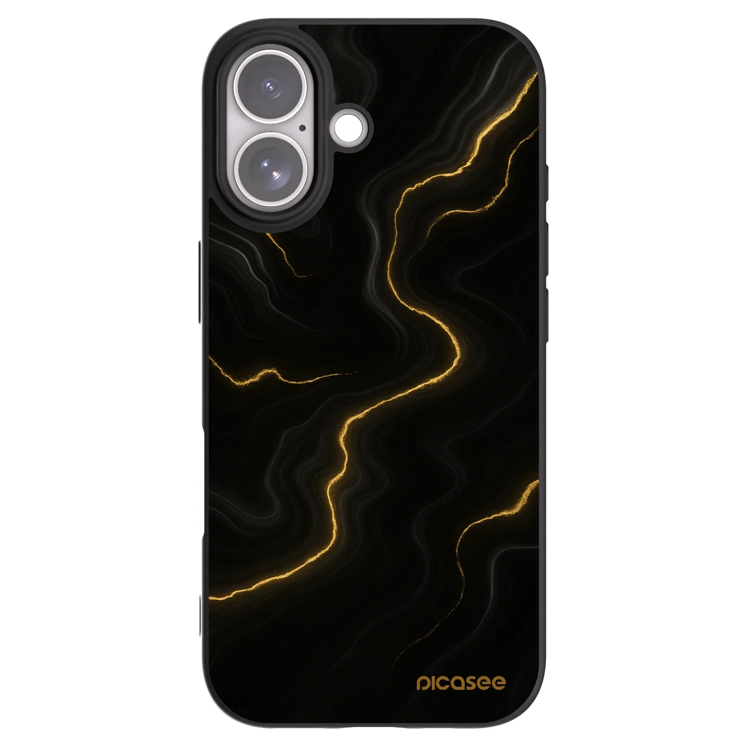 Picasee Μαύρη θήκη σιλικόνης για Apple iPhone 17 - Thunder