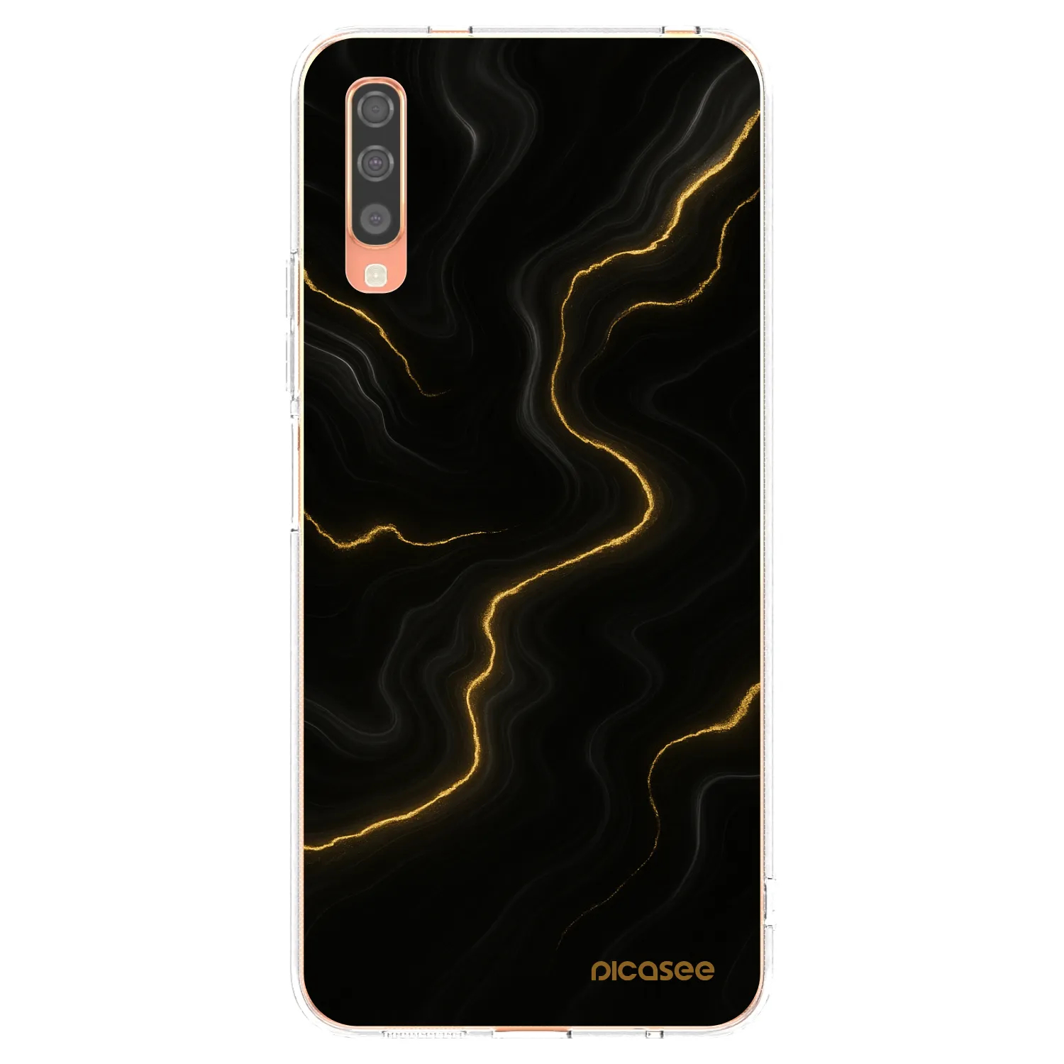 Picasee διαφανής θήκη σιλικόνης Samsung Galaxy A70 A705F - Thunder