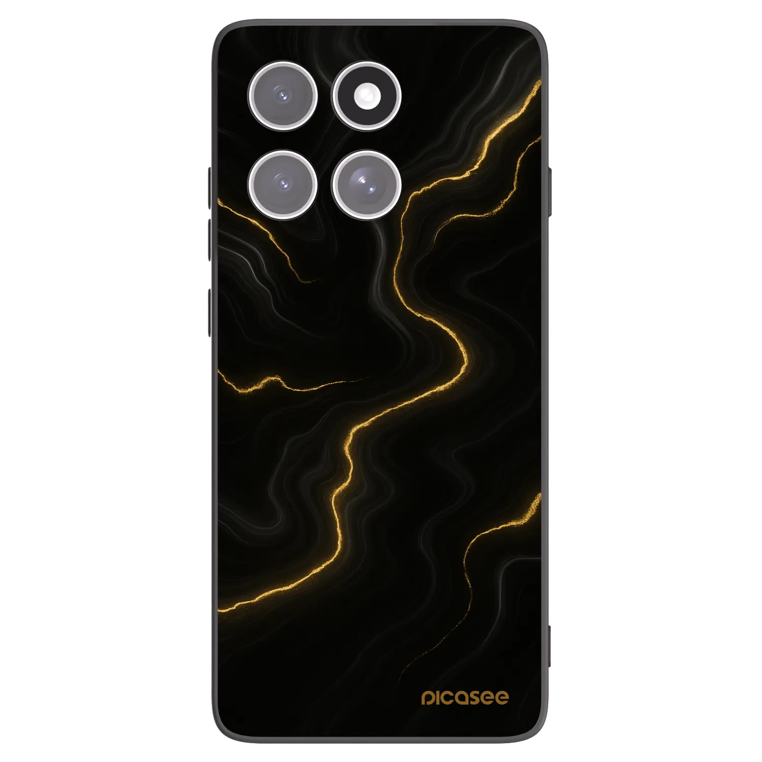 Picasee Μαύρη θήκη σιλικόνης για Motorola Edge 60 Pro - Thunder