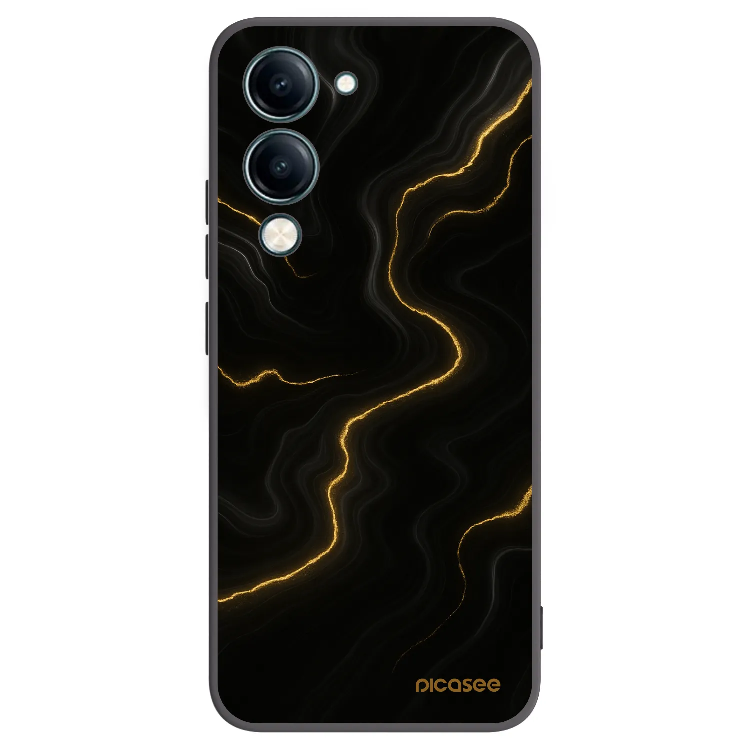 Picasee Μαύρη θήκη σιλικόνης για Vivo Y29s 5G - Thunder