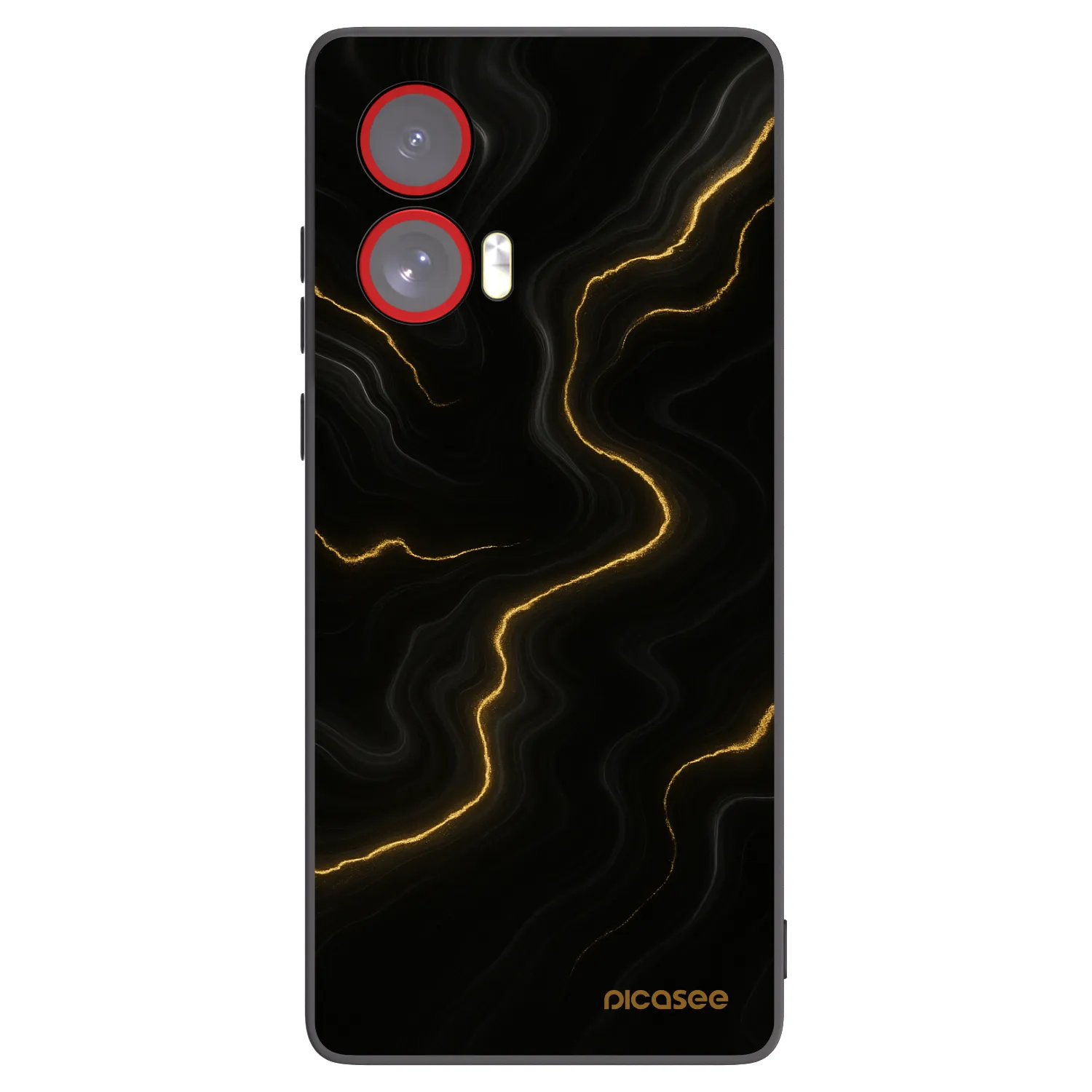 Picasee Μαύρη θήκη σιλικόνης για Motorola Edge 50 Fusion - Thunder