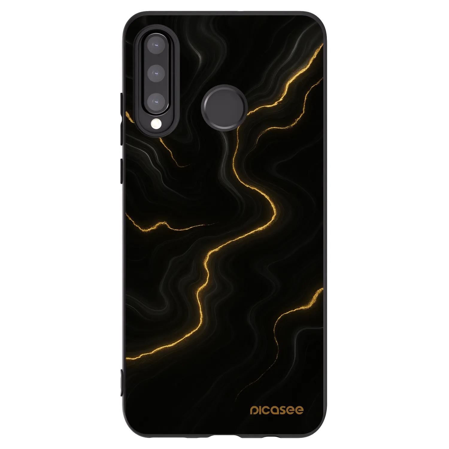 Picasee Μαύρη θήκη σιλικόνης για Huawei P30 Lite - Thunder
