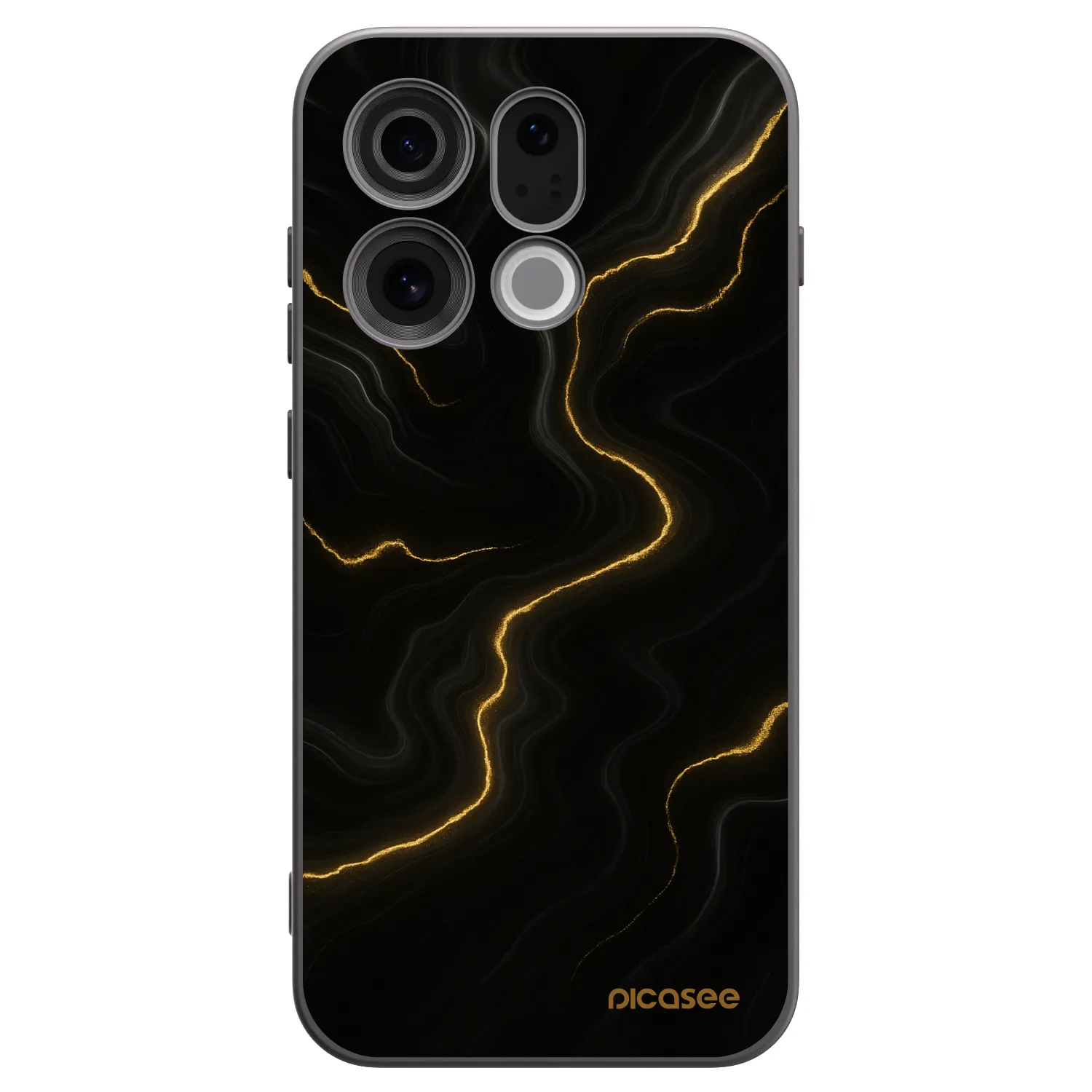 Picasee Μαύρη θήκη σιλικόνης για OPPO Find X9 - Thunder