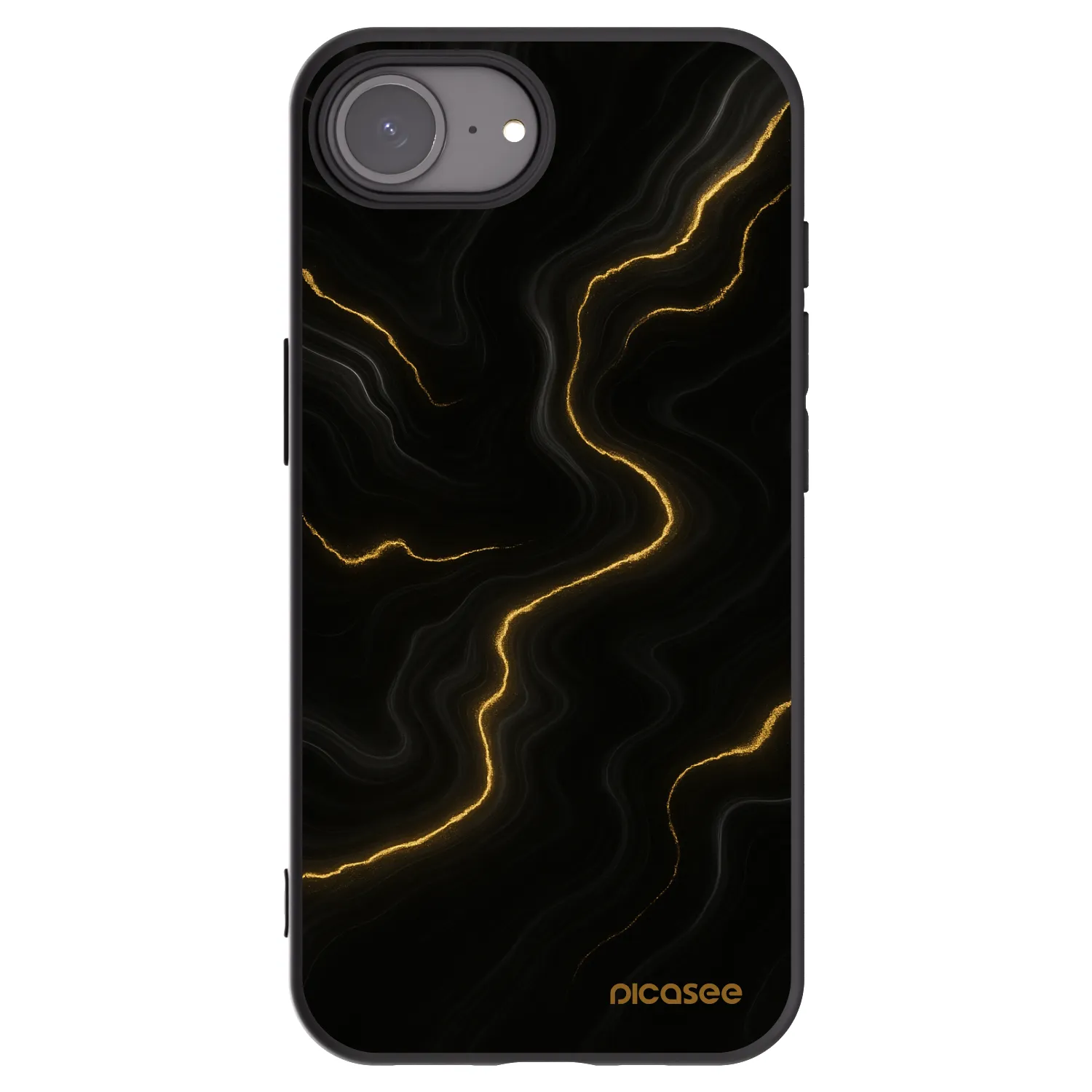 Picasee Μαύρη θήκη σιλικόνης για Apple iPhone 17e - Thunder