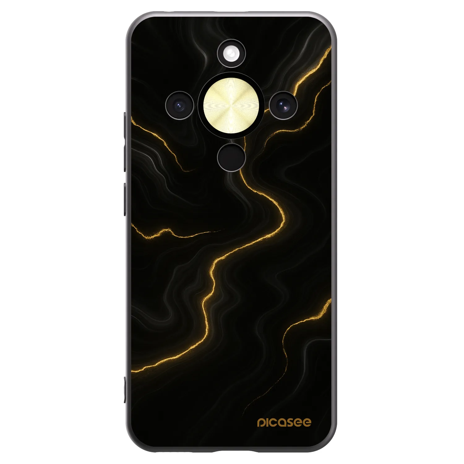 Picasee Μαύρη θήκη σιλικόνης για Honor Magic8 Lite 5G - Thunder