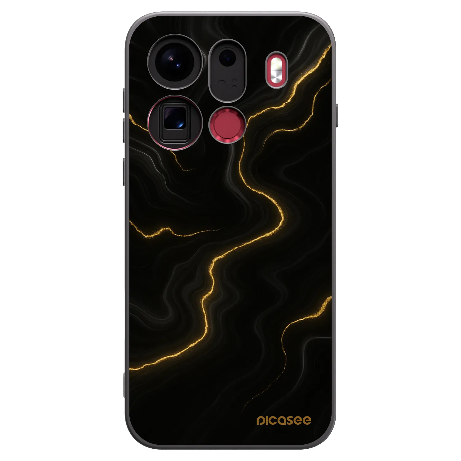 Picasee Μαύρη θήκη σιλικόνης για OPPO Find X9 Pro - Thunder