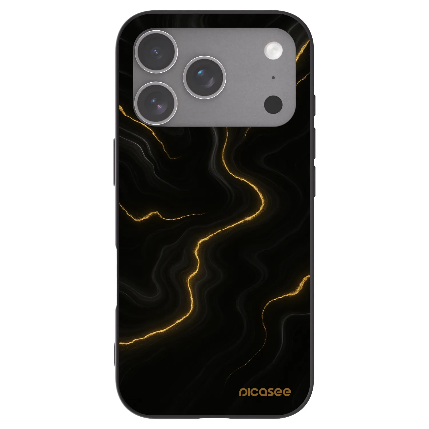 Picasee Μαύρη θήκη σιλικόνης για Apple iPhone 18 Pro - Thunder